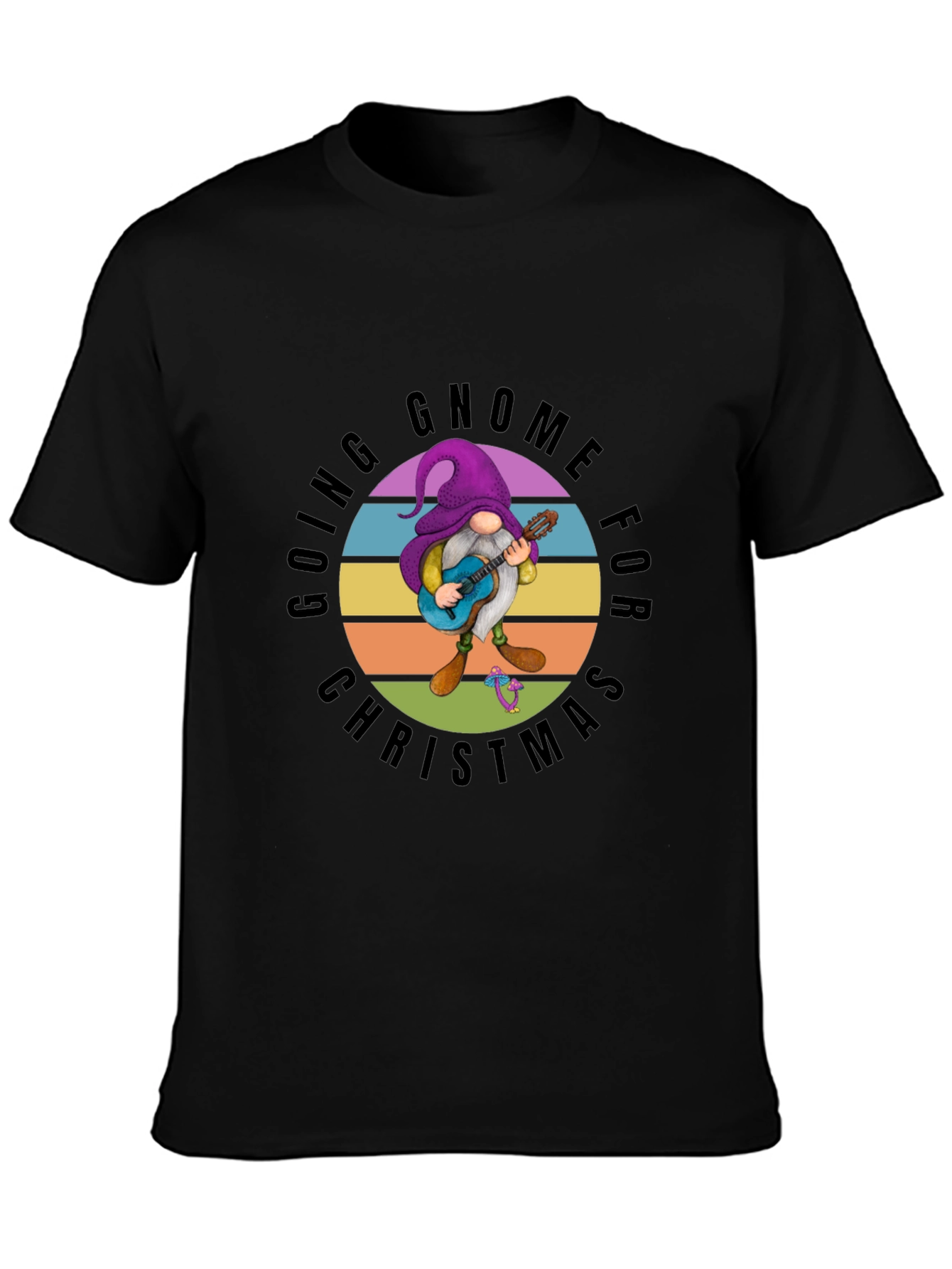 Going Gnome for Christmas Black T-Shirt