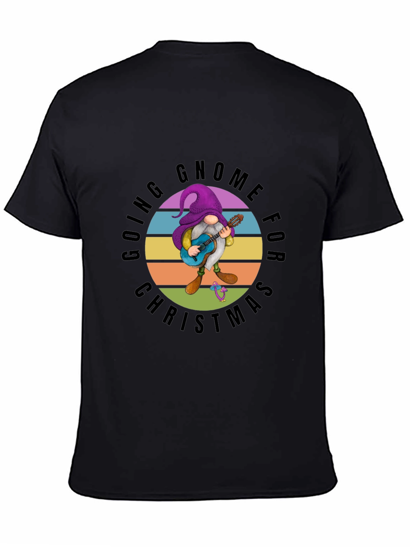Going Gnome for Christmas Black T-Shirt