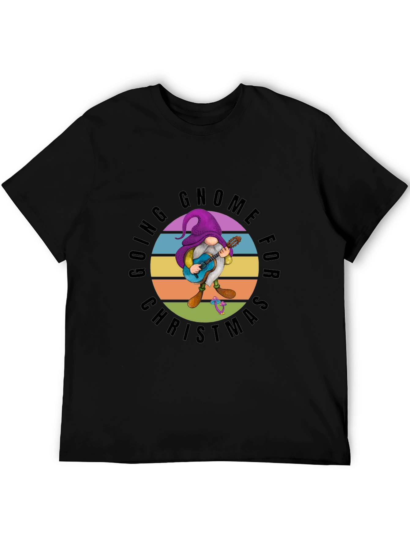 Going Gnome for Christmas Black T-Shirt