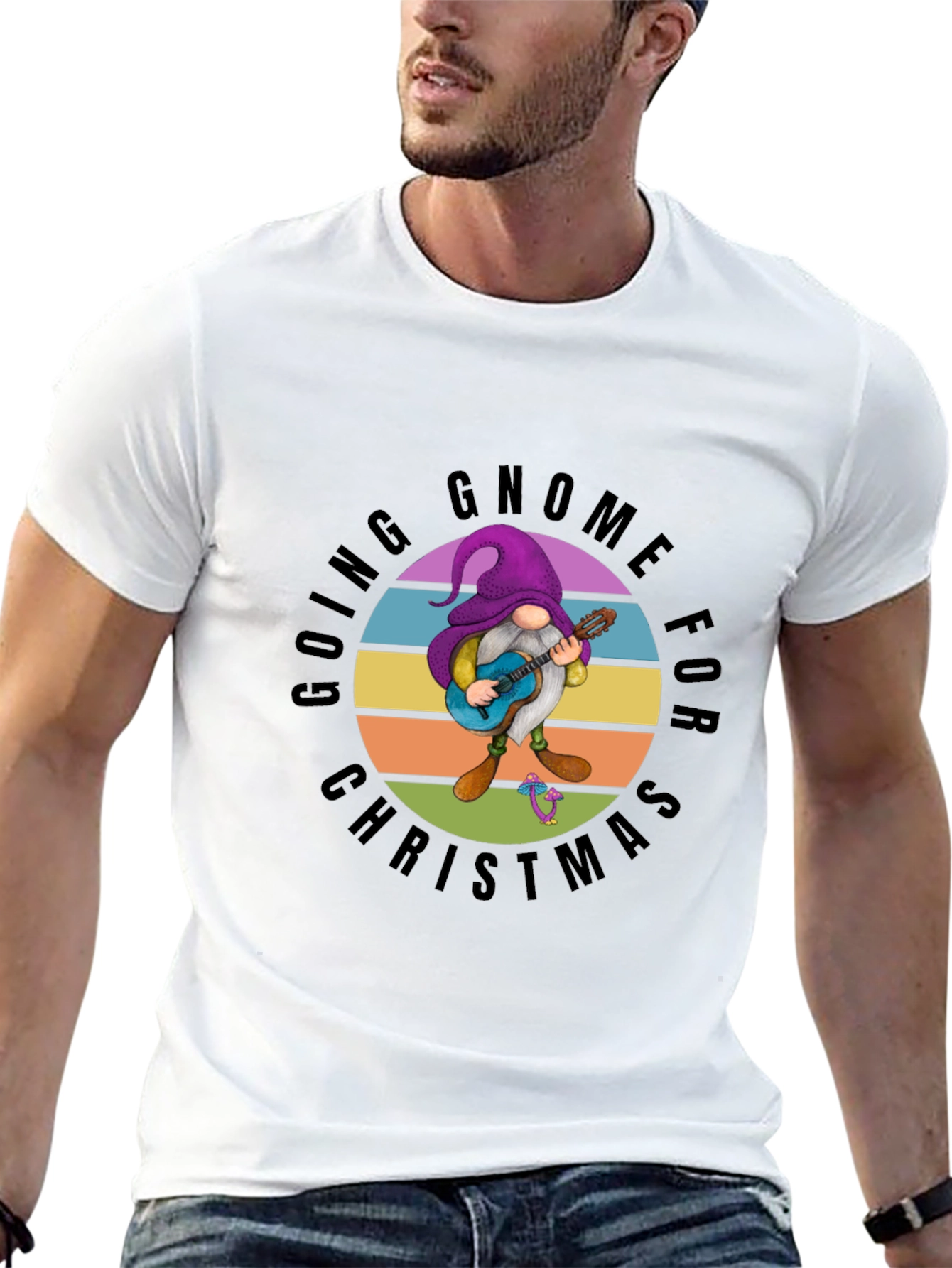 Going Gnome for Christmas Black T-Shirt