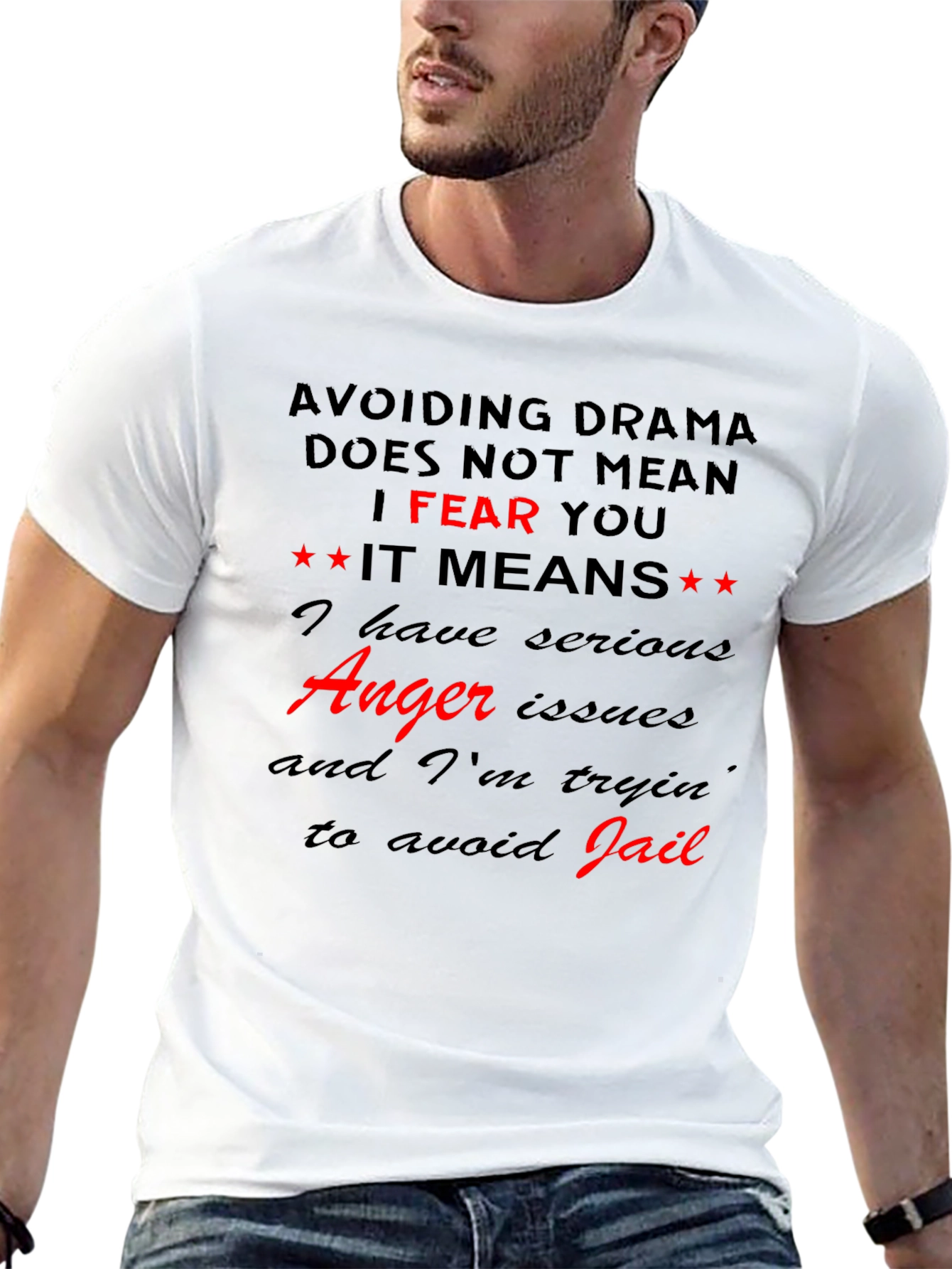 Drama Avoiding Black T-Shirt