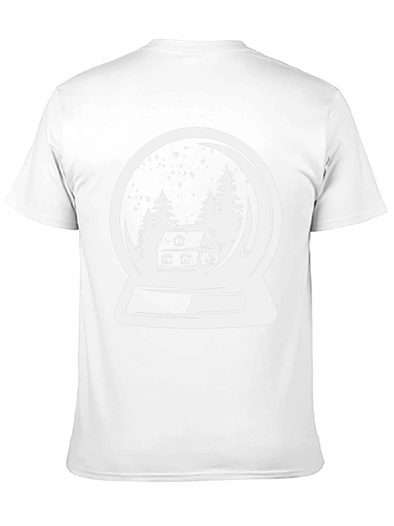 Winter Snow Globe Cabin Tee