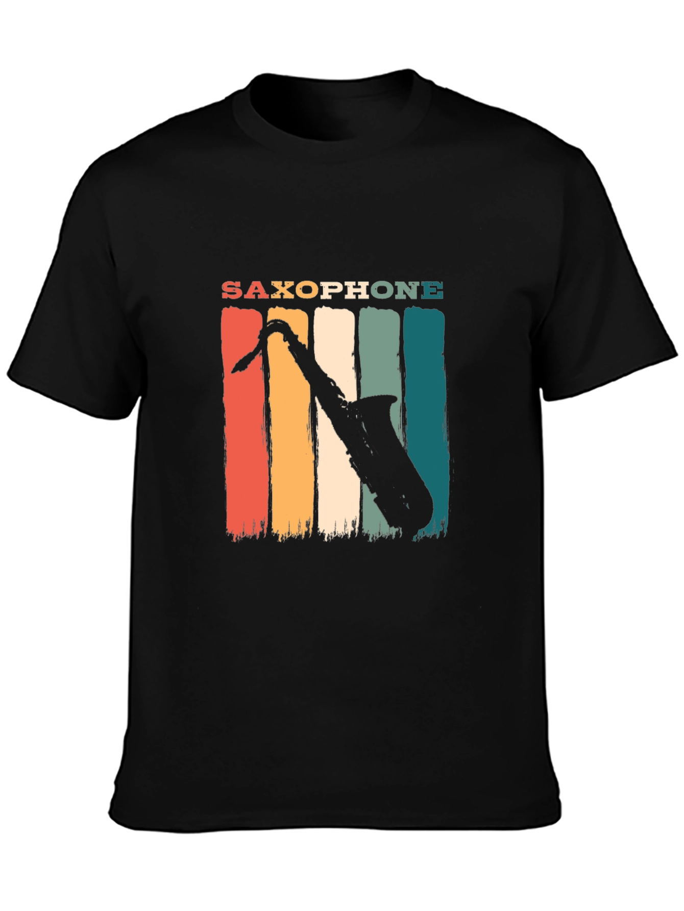 Saxophone Retro Graphic Tee - Music Lover T-Shirt