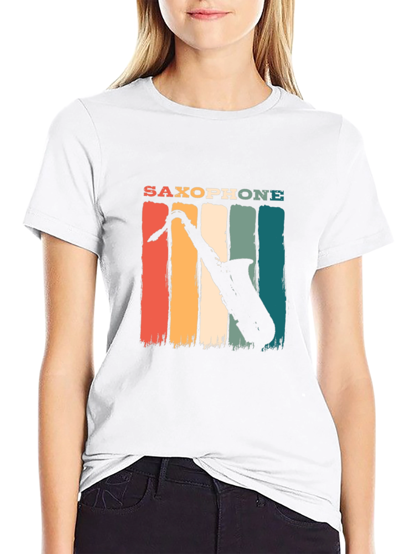 Saxophone Retro Graphic Tee - Music Lover T-Shirt