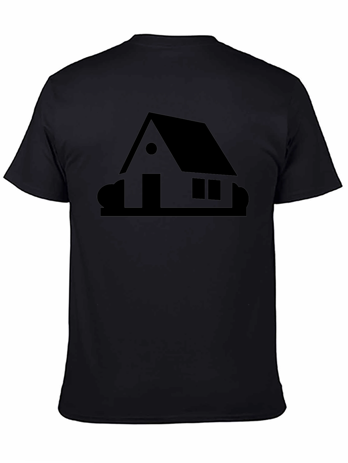 Minimalist House Graphic Black T-Shirt