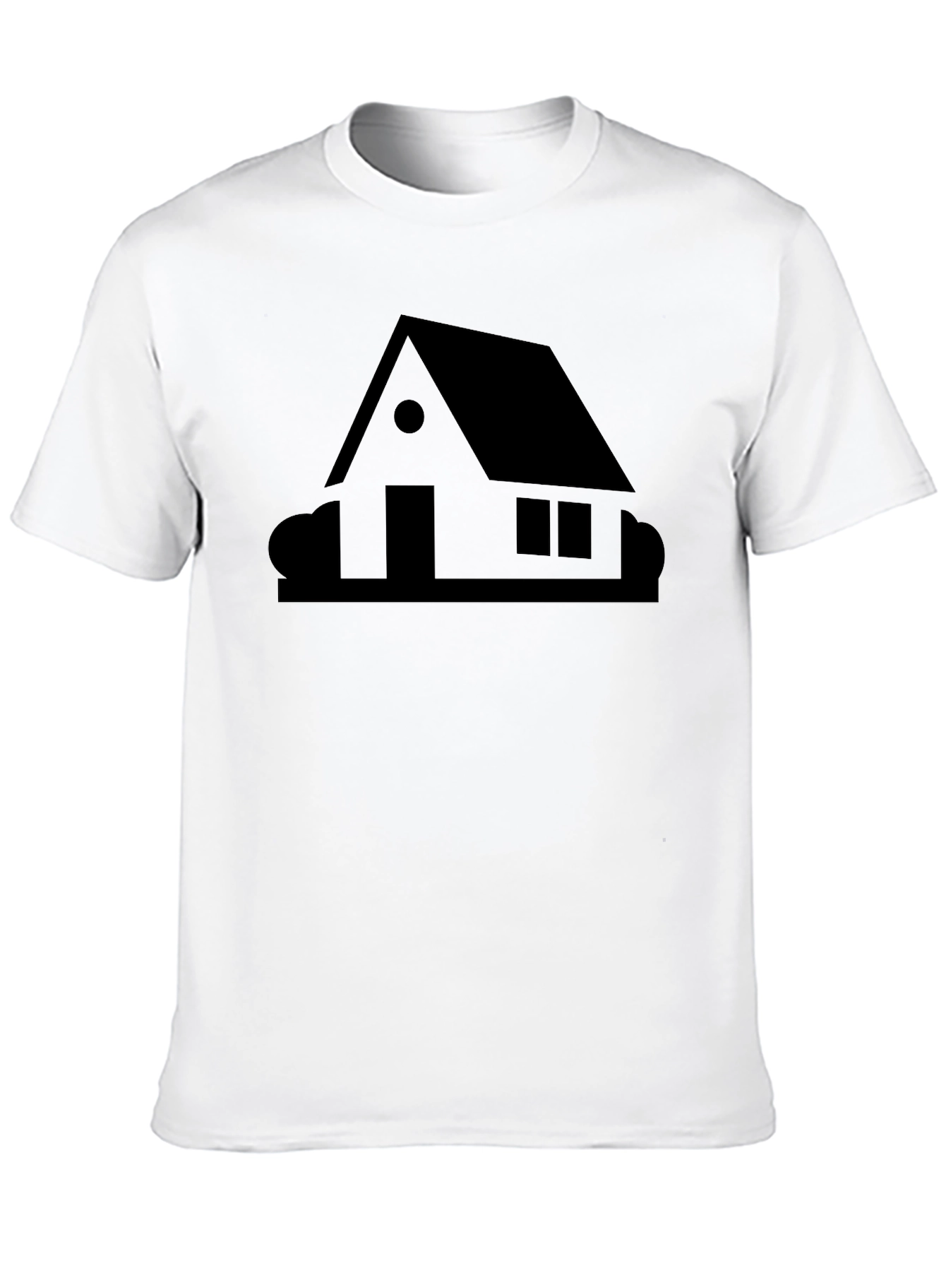 Minimalist House Graphic Black T-Shirt