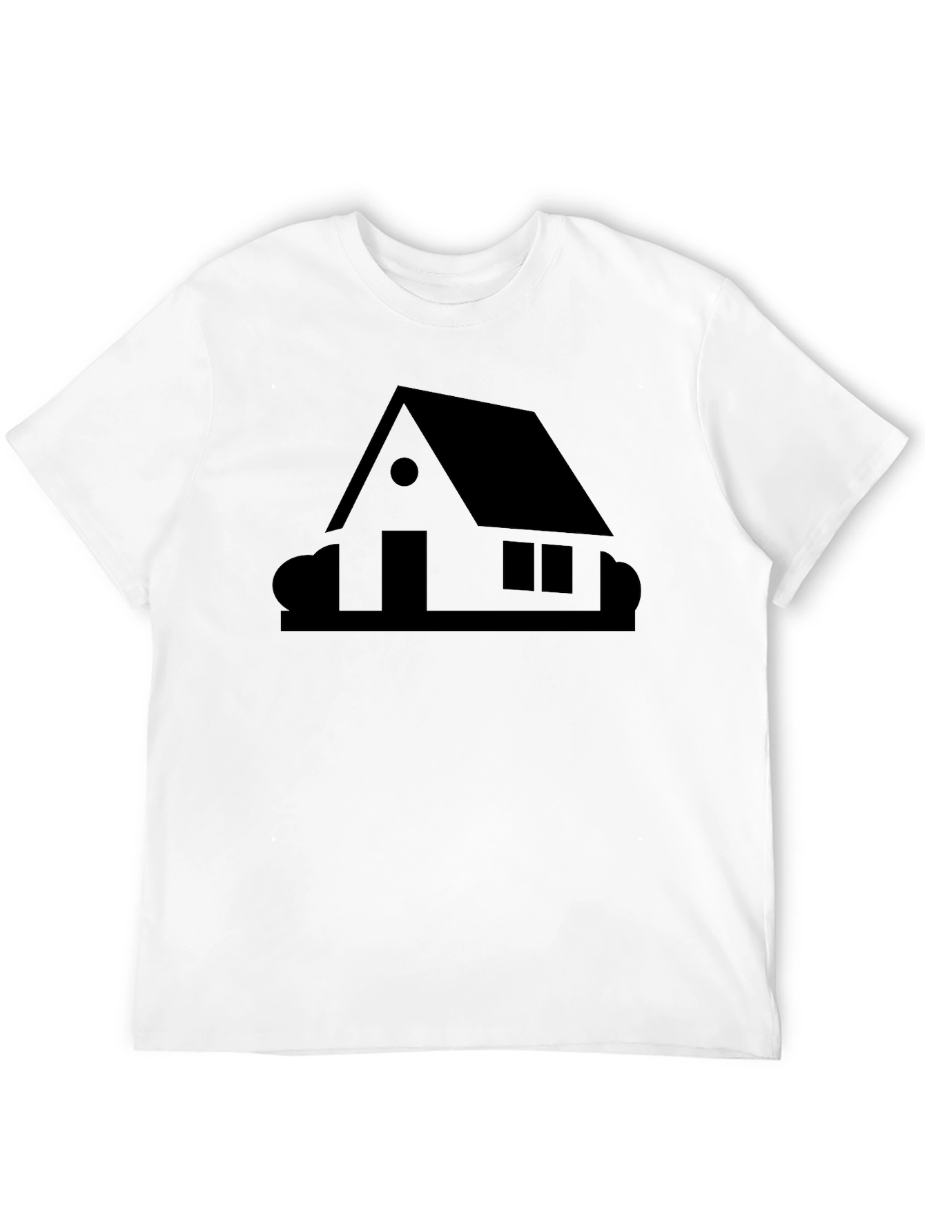 Minimalist House Graphic Black T-Shirt
