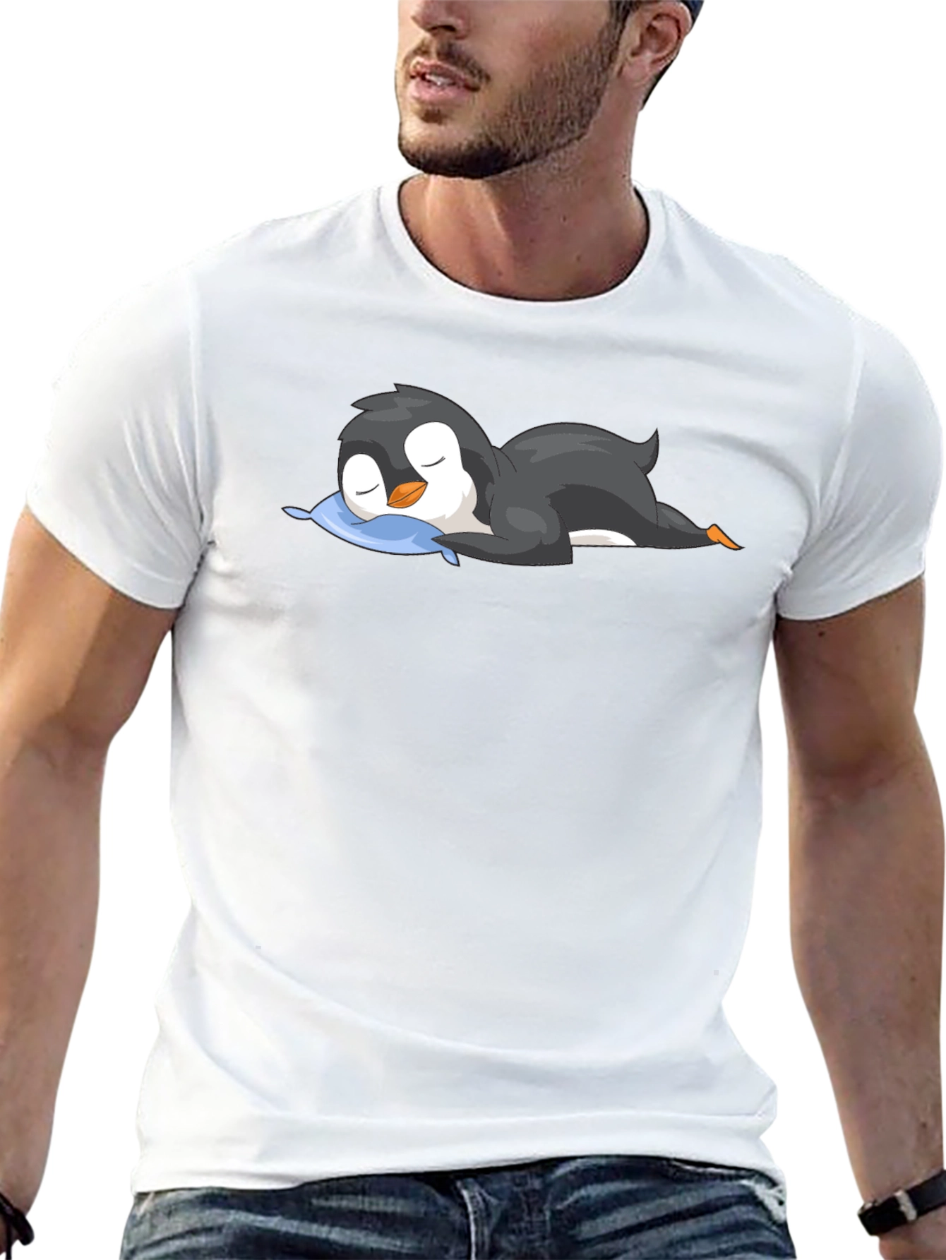 Penguin Nap Black T-Shirt