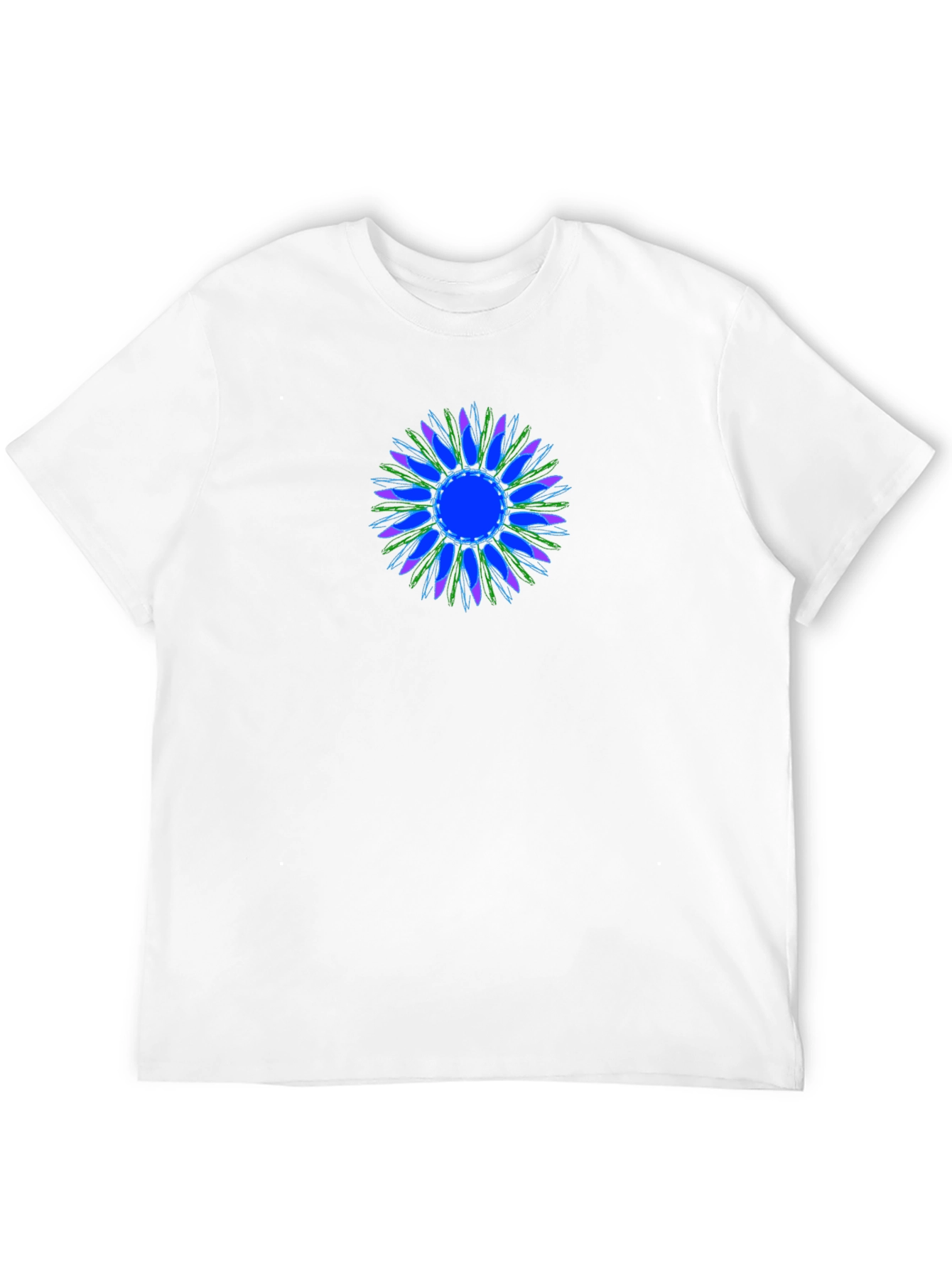 Abstract Floral Graphic Tee - Black