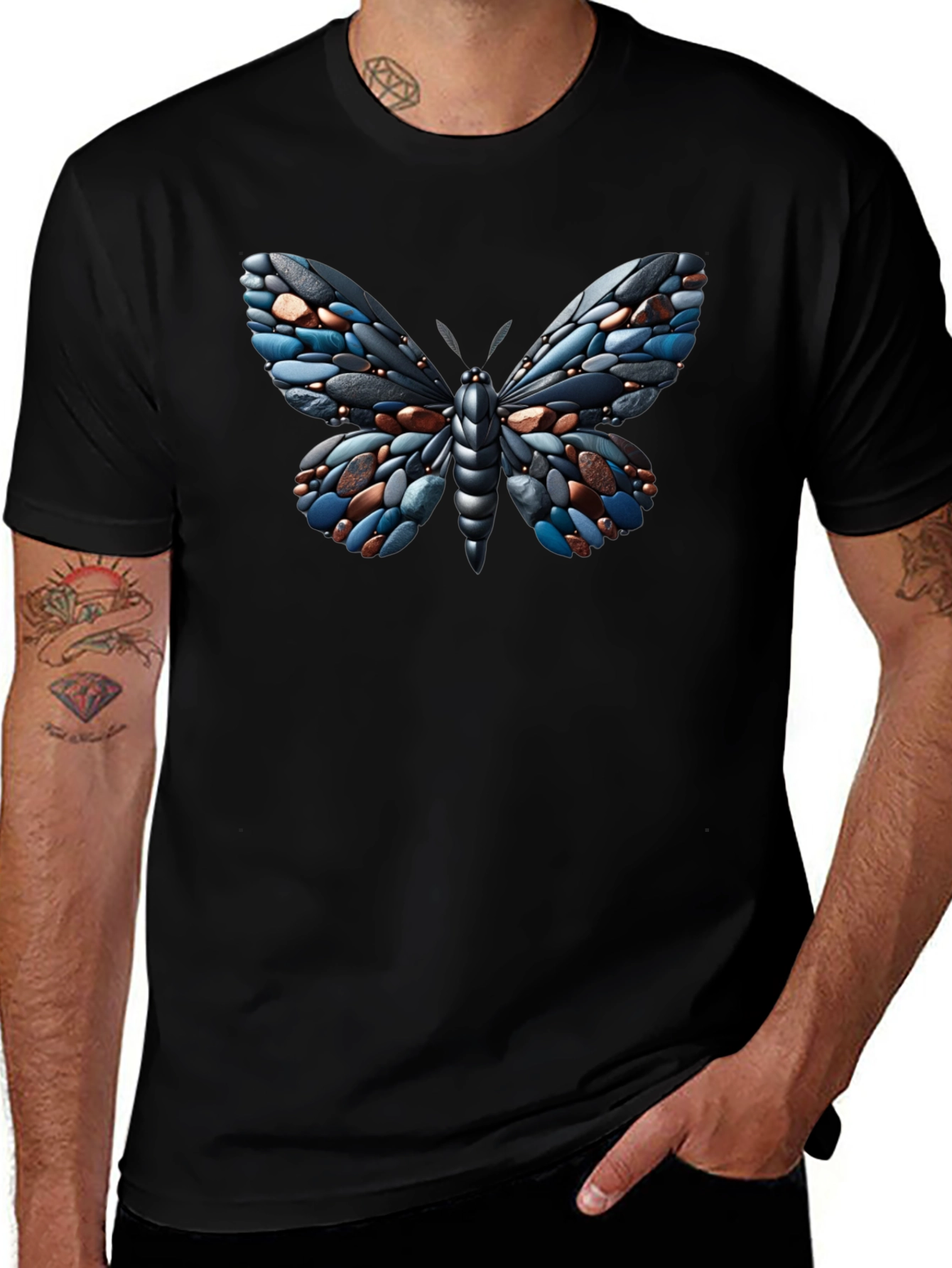 Butterfly Gemstone Graphic T-Shirt