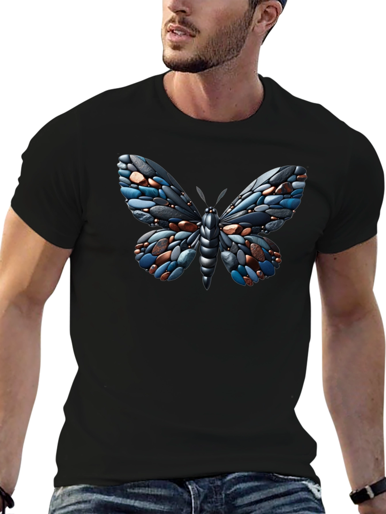 Butterfly Gemstone Graphic T-Shirt