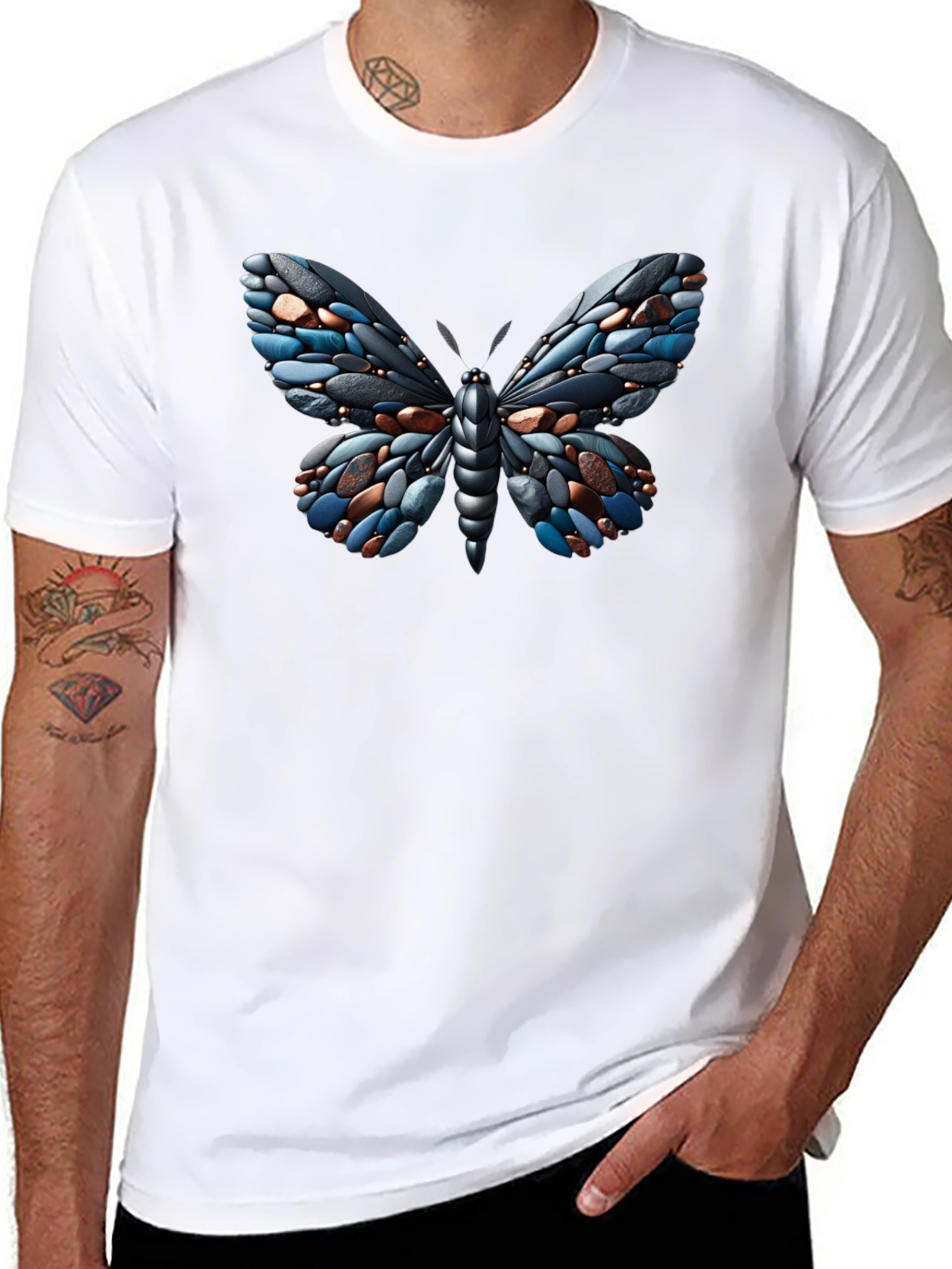 Butterfly Gemstone Graphic T-Shirt