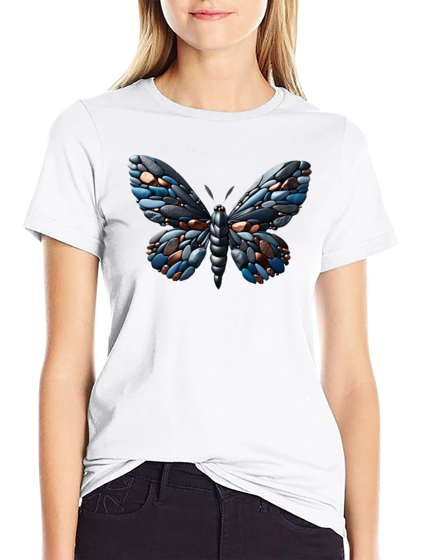 Butterfly Gemstone Graphic T-Shirt