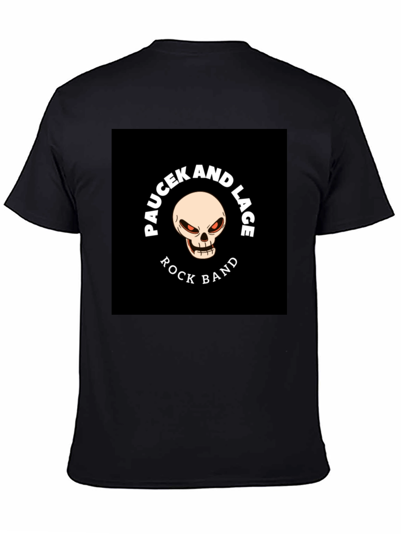 Paucek And Lace Rock Band Black T-Shirt