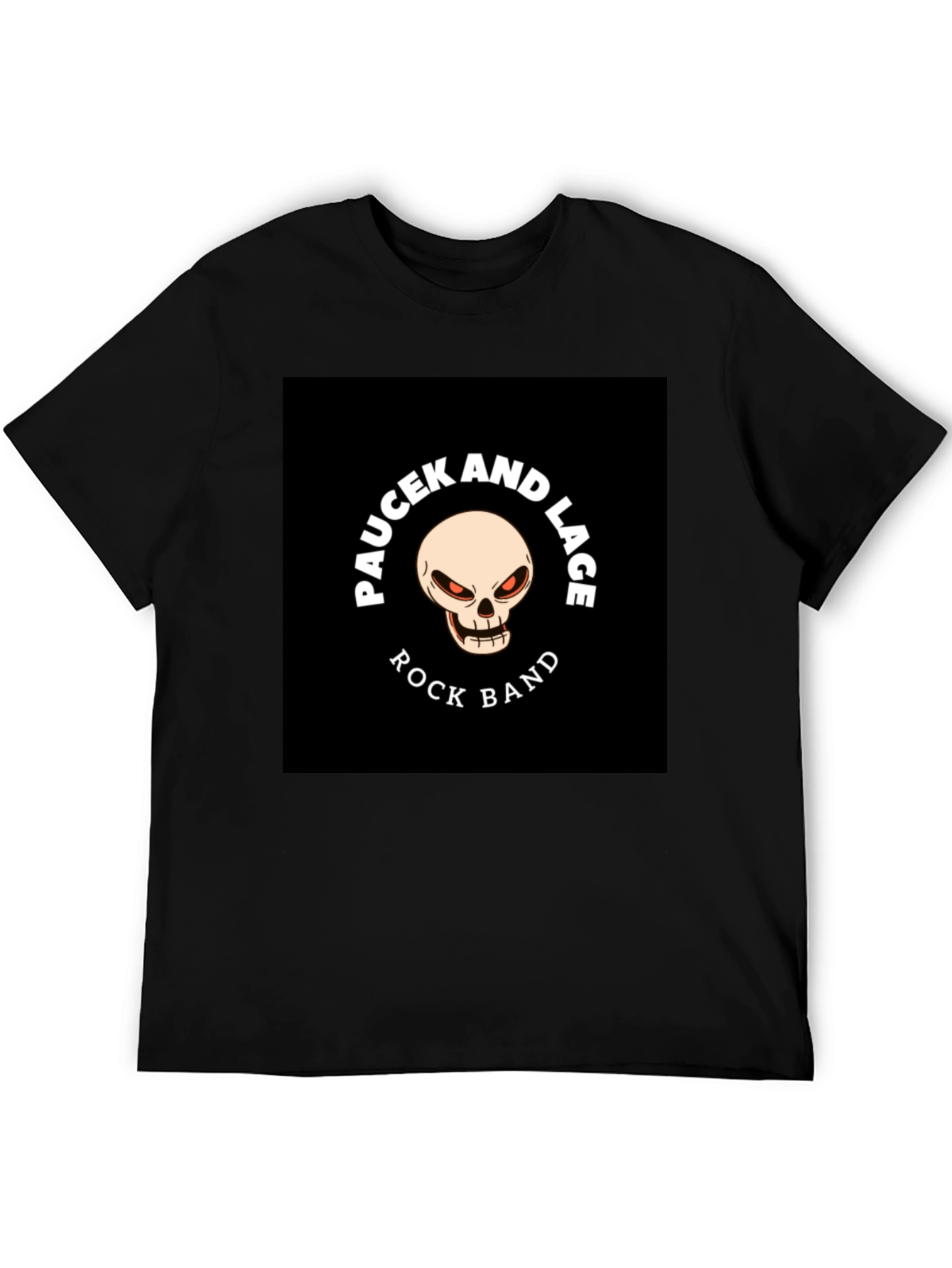 Paucek And Lace Rock Band Black T-Shirt