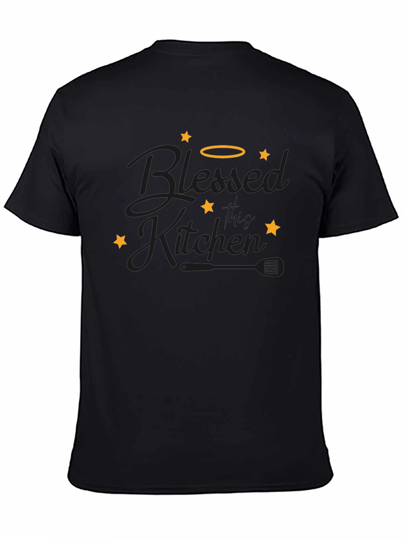 Blessed Kitchen Graphic Tee - Black Cotton T-Shirt