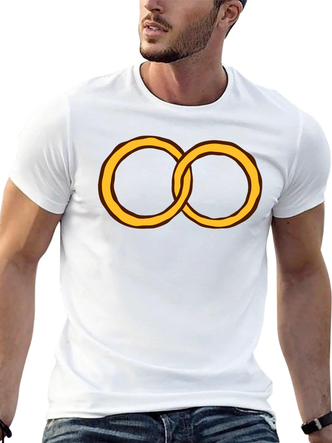 Linked Rings Graphic Black Tee