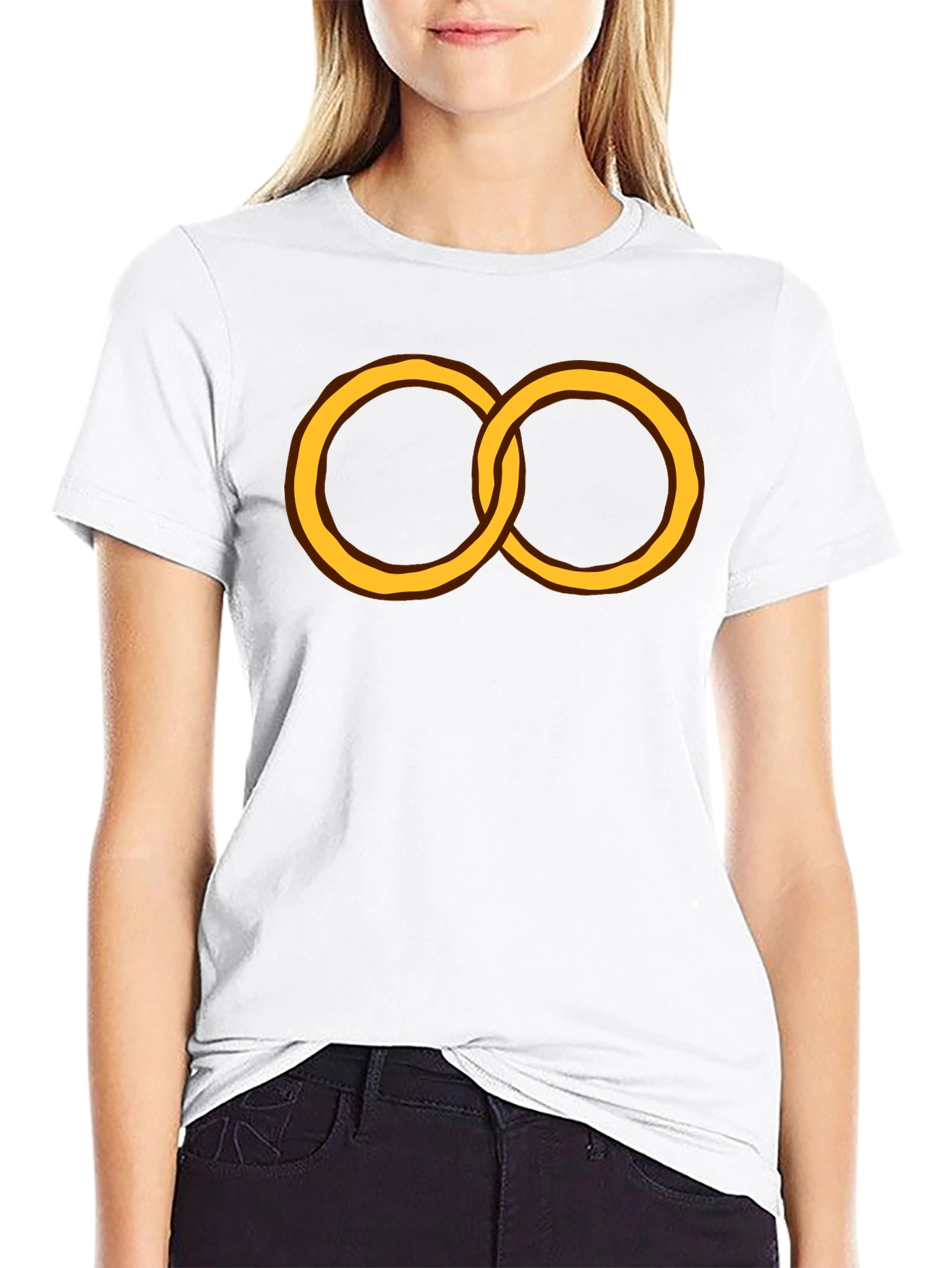 Linked Rings Graphic Black Tee