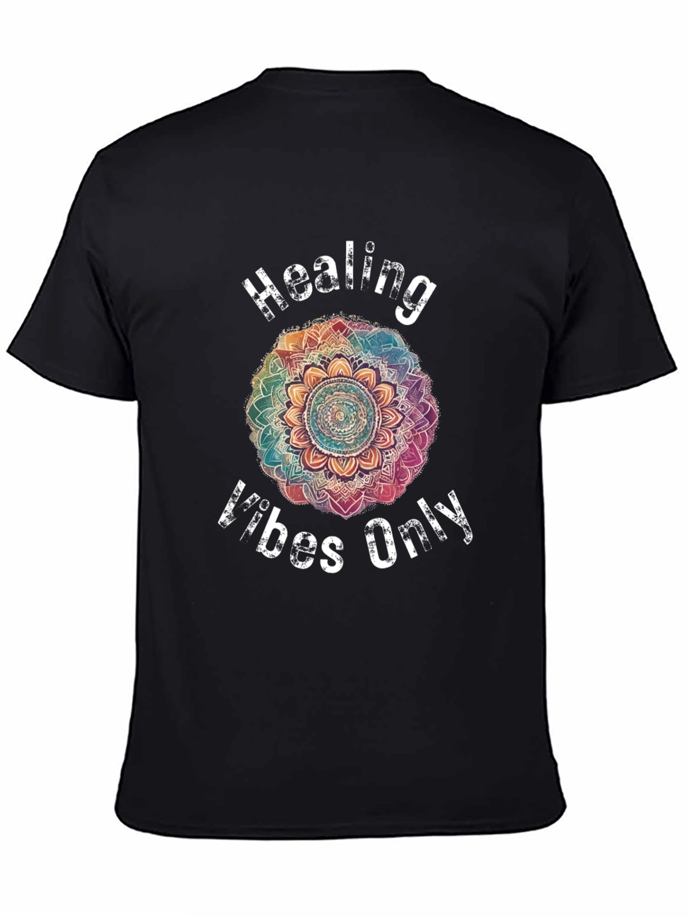 Healing Vibes Only Mandala Graphic T-Shirt