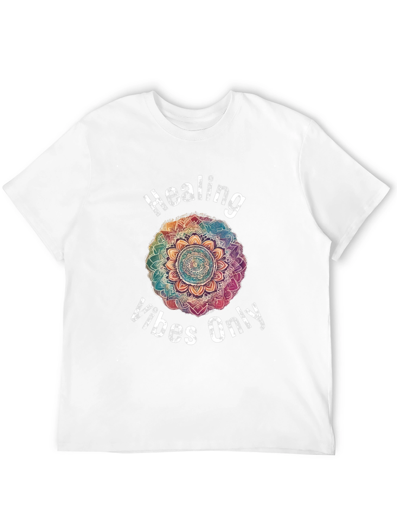 Healing Vibes Only Mandala Graphic T-Shirt