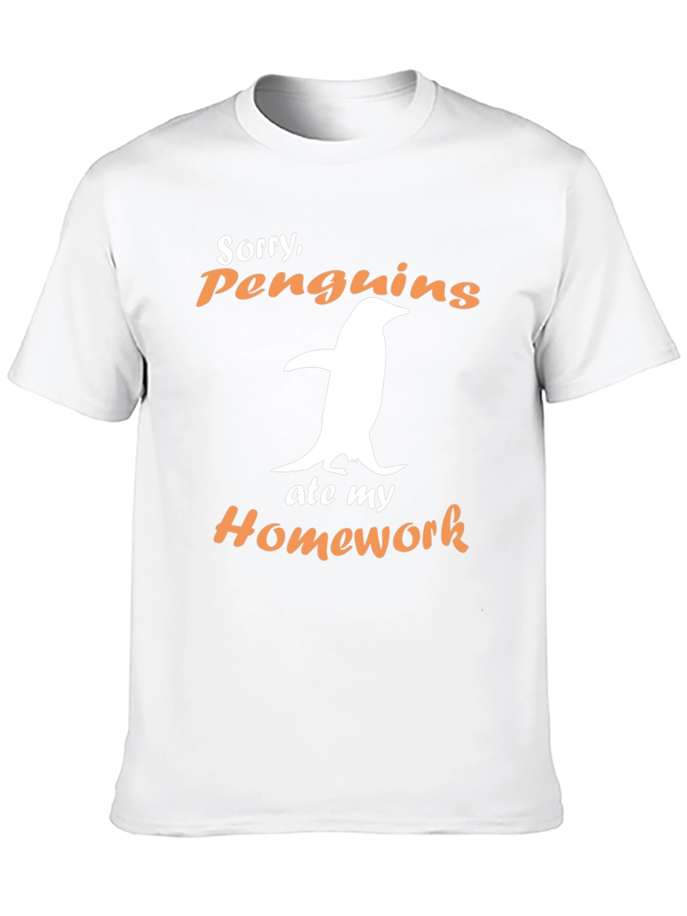 Penguin Ate My Homework Black Graphic Tee