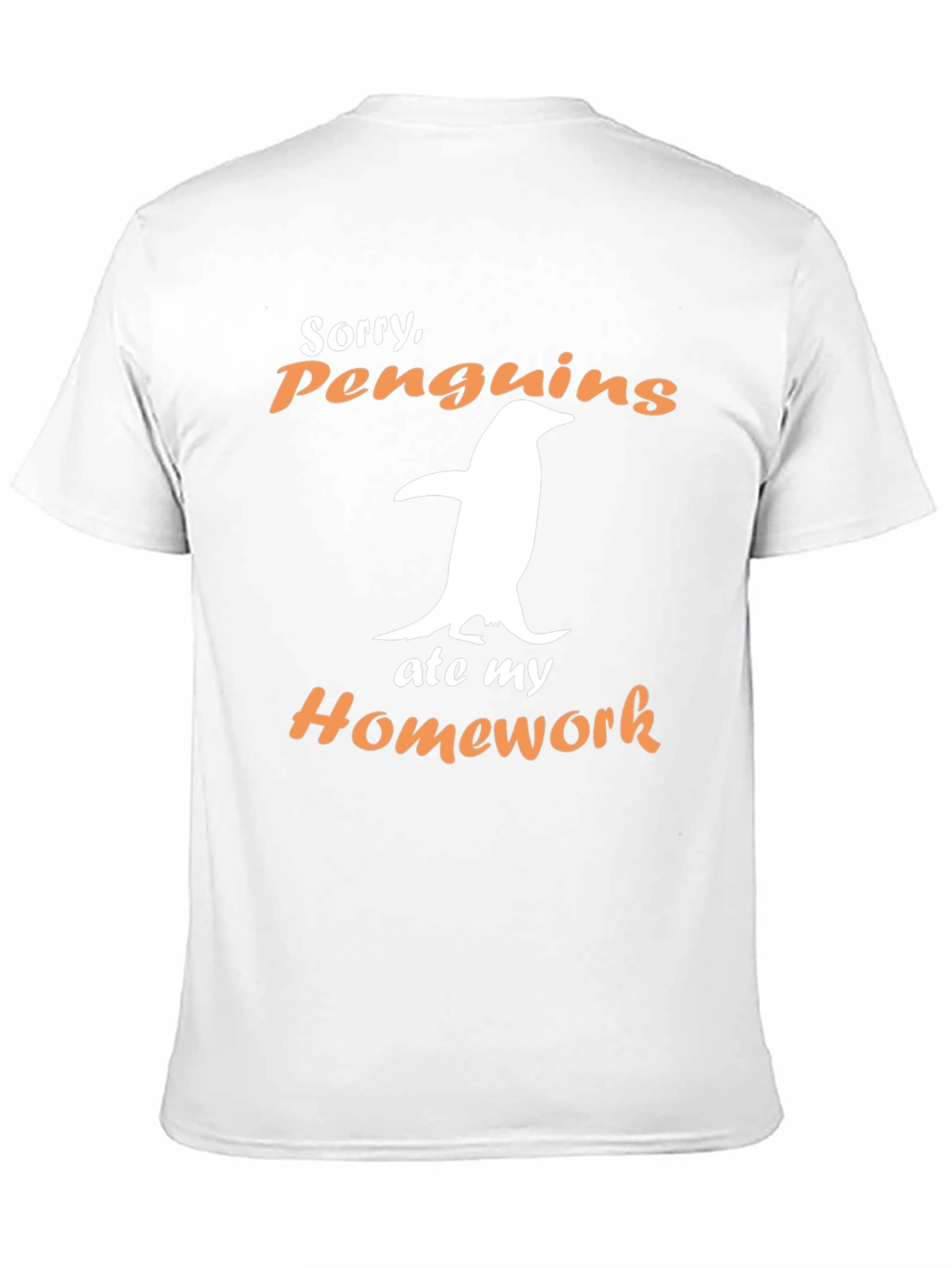 Penguin Ate My Homework Black Graphic Tee