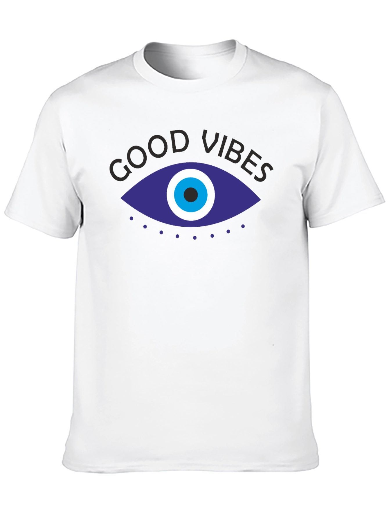 Good Vibes Evil Eye Graphic Tee - Black Unisex
