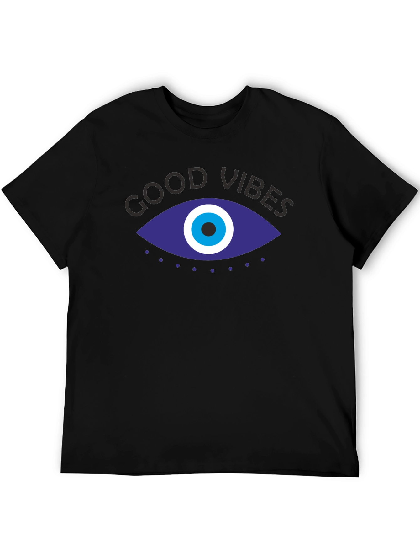 Good Vibes Evil Eye Graphic Tee - Black Unisex
