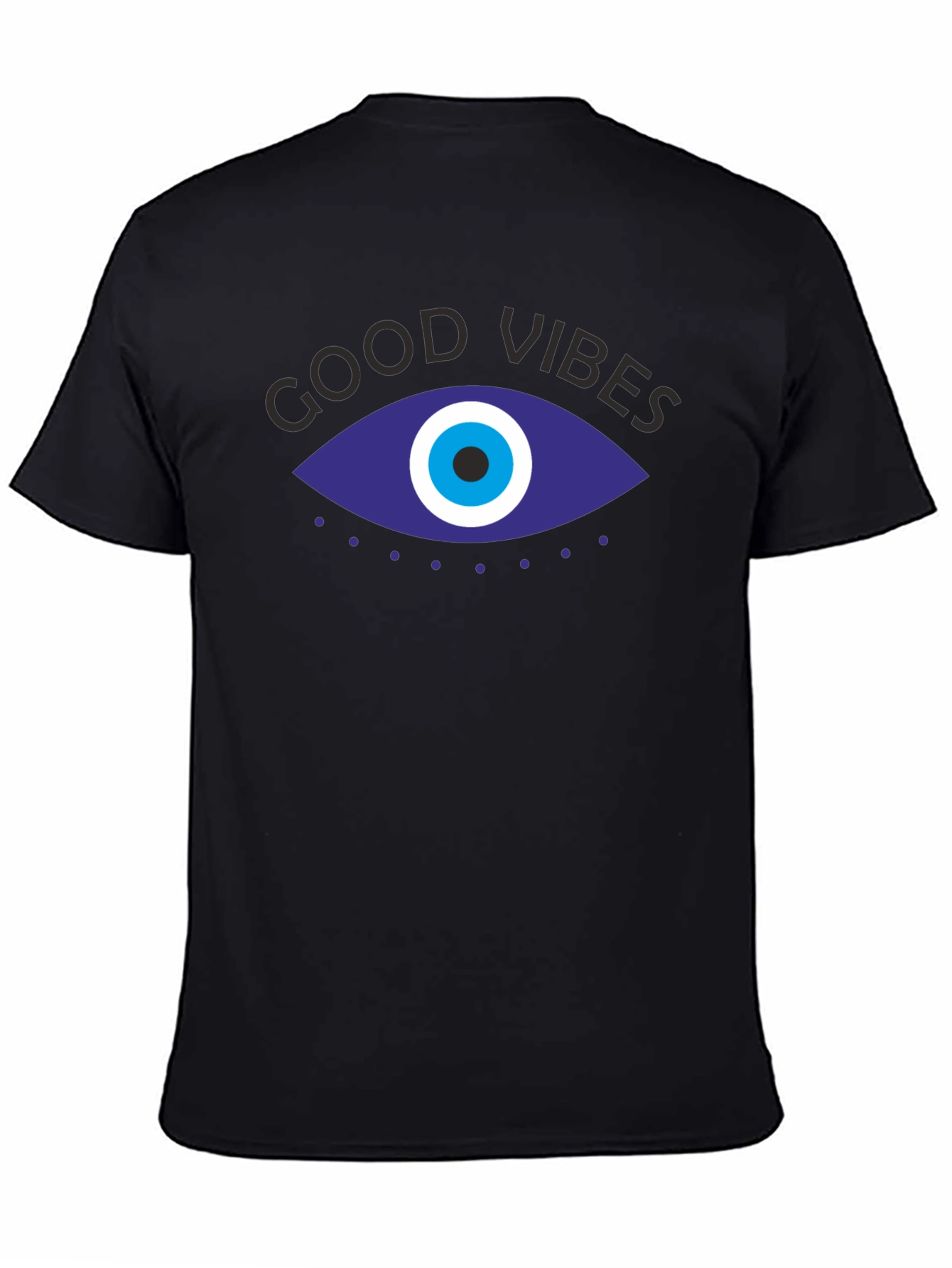 Good Vibes Evil Eye Graphic Tee - Black Unisex