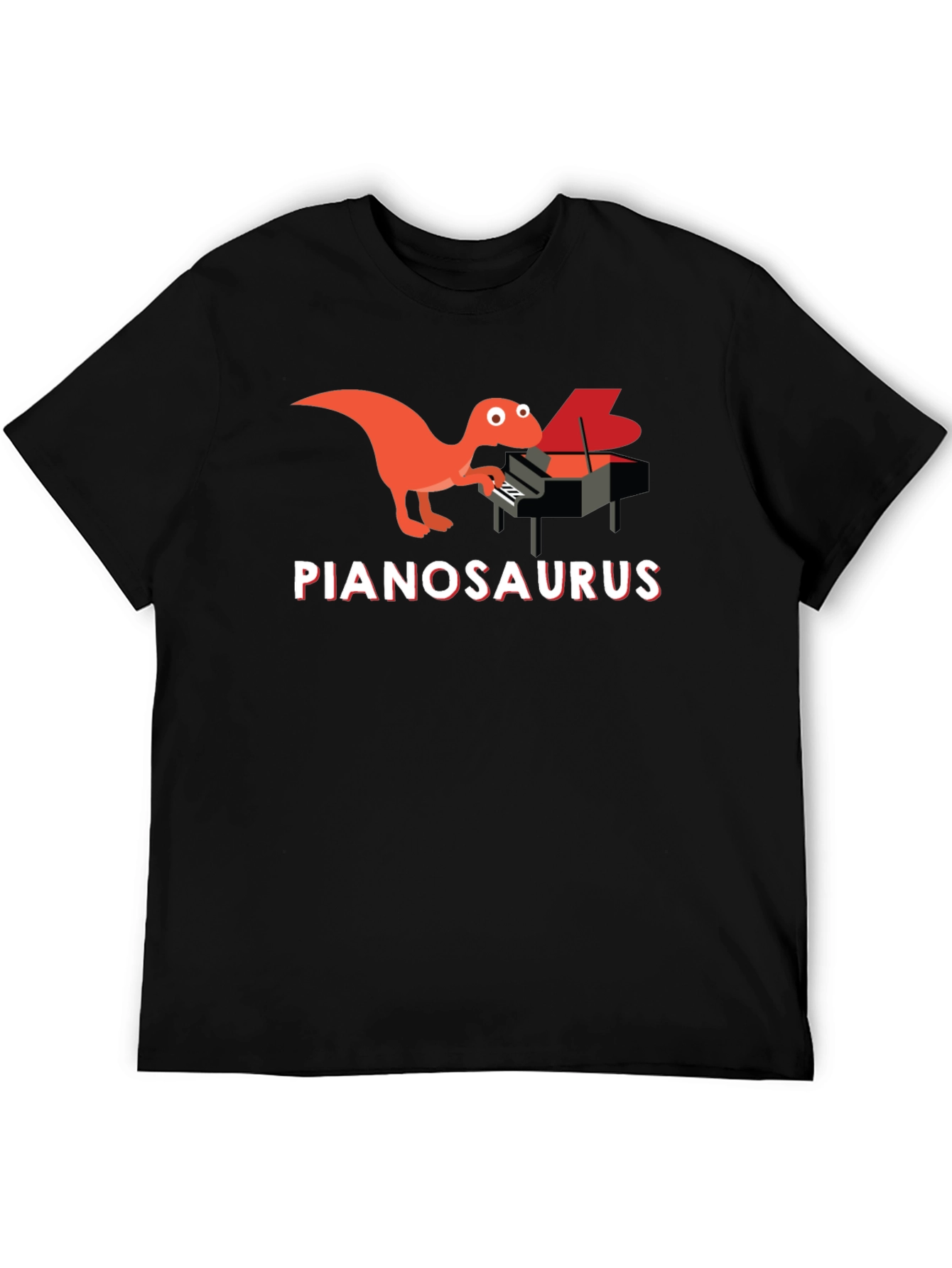 Pianosaurus T-Shirt - Dinosaur Playing Piano