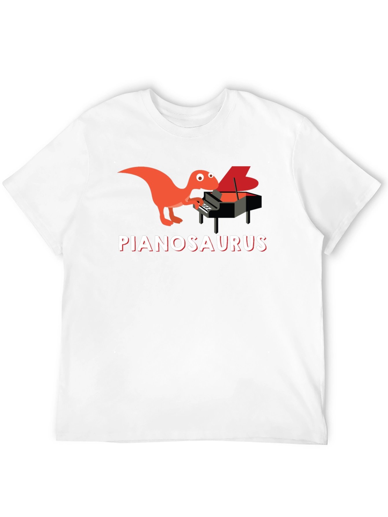 Pianosaurus T-Shirt - Dinosaur Playing Piano