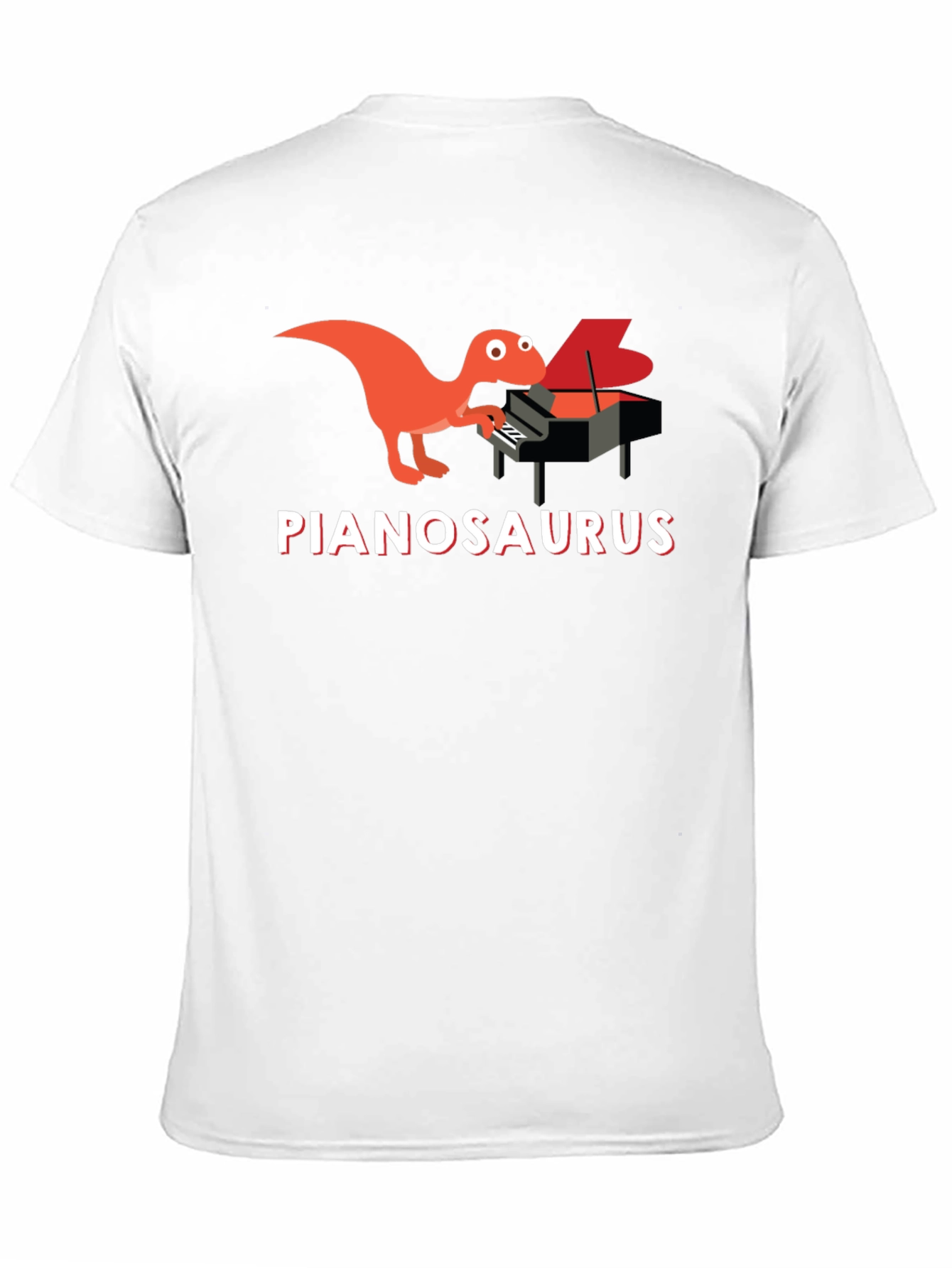 Pianosaurus T-Shirt - Dinosaur Playing Piano