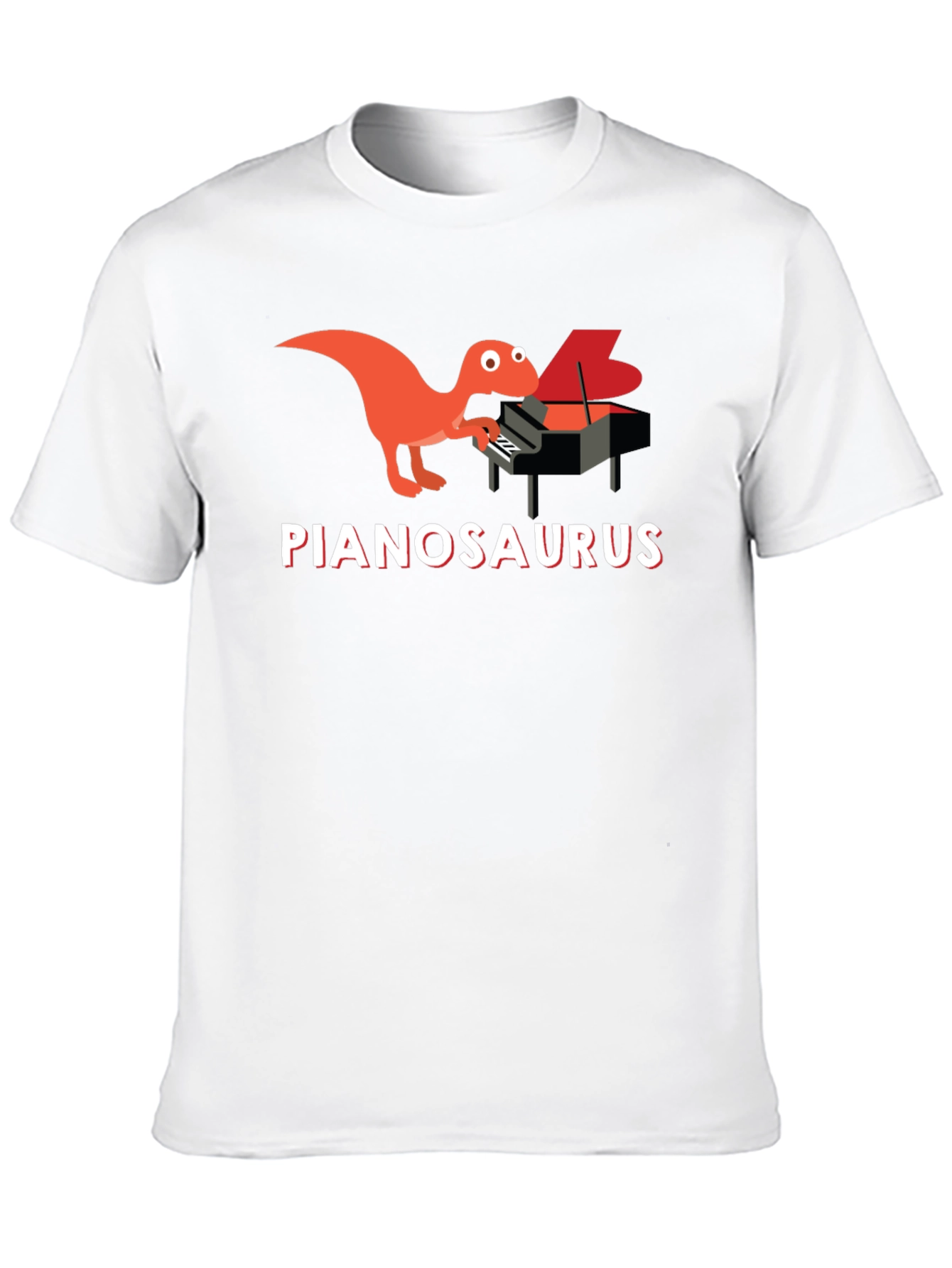 Pianosaurus T-Shirt - Dinosaur Playing Piano