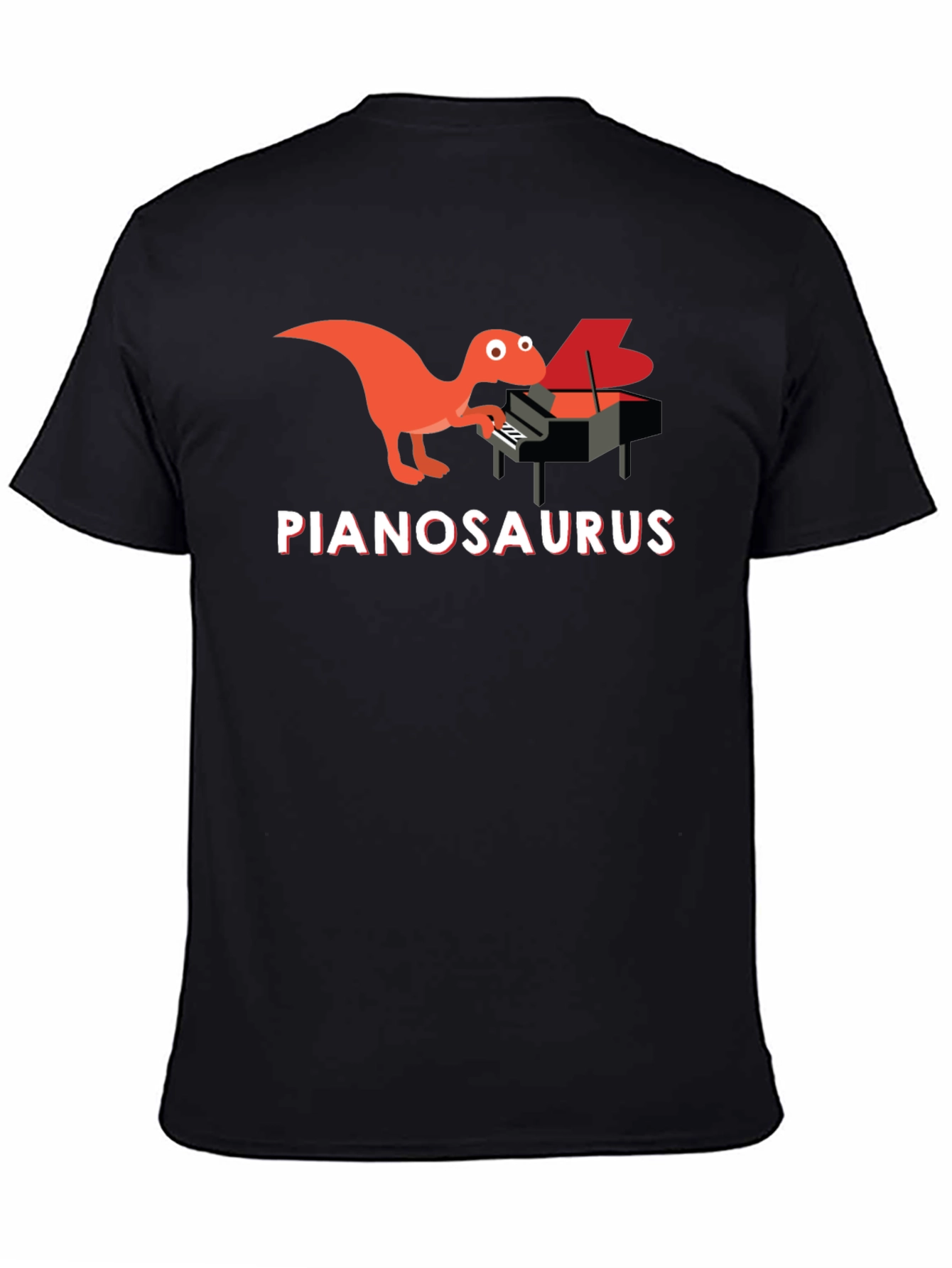Pianosaurus T-Shirt - Dinosaur Playing Piano