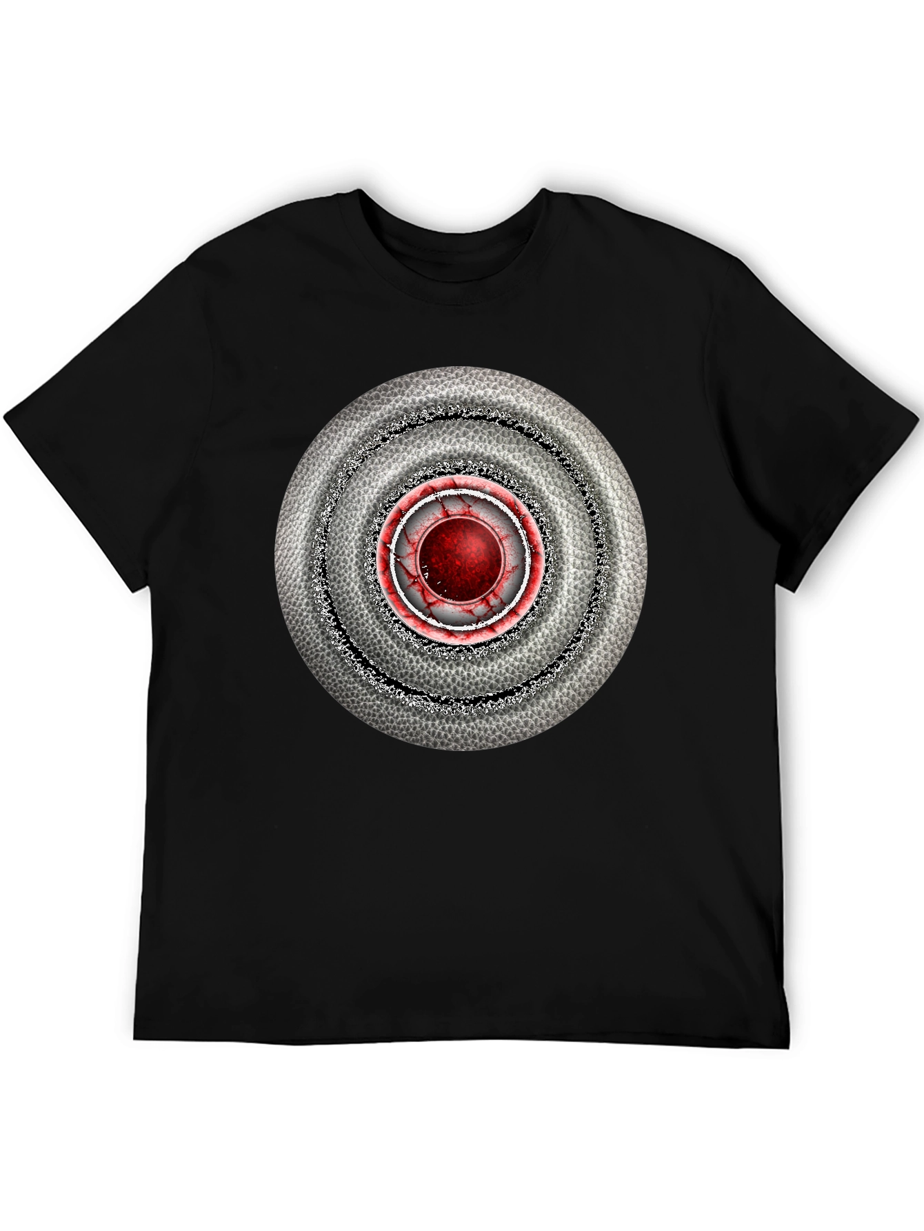 Abstract Target Graphic Mens Black T-Shirt