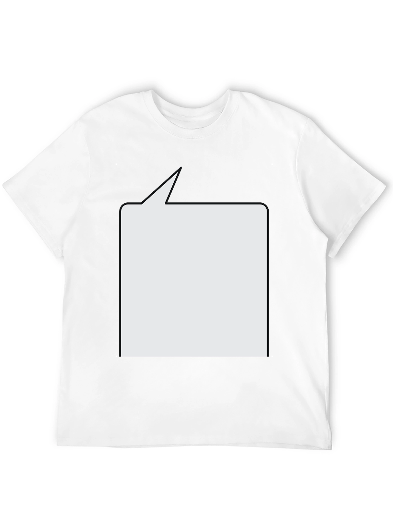 Black T-Shirt with Customizable Speech Bubble