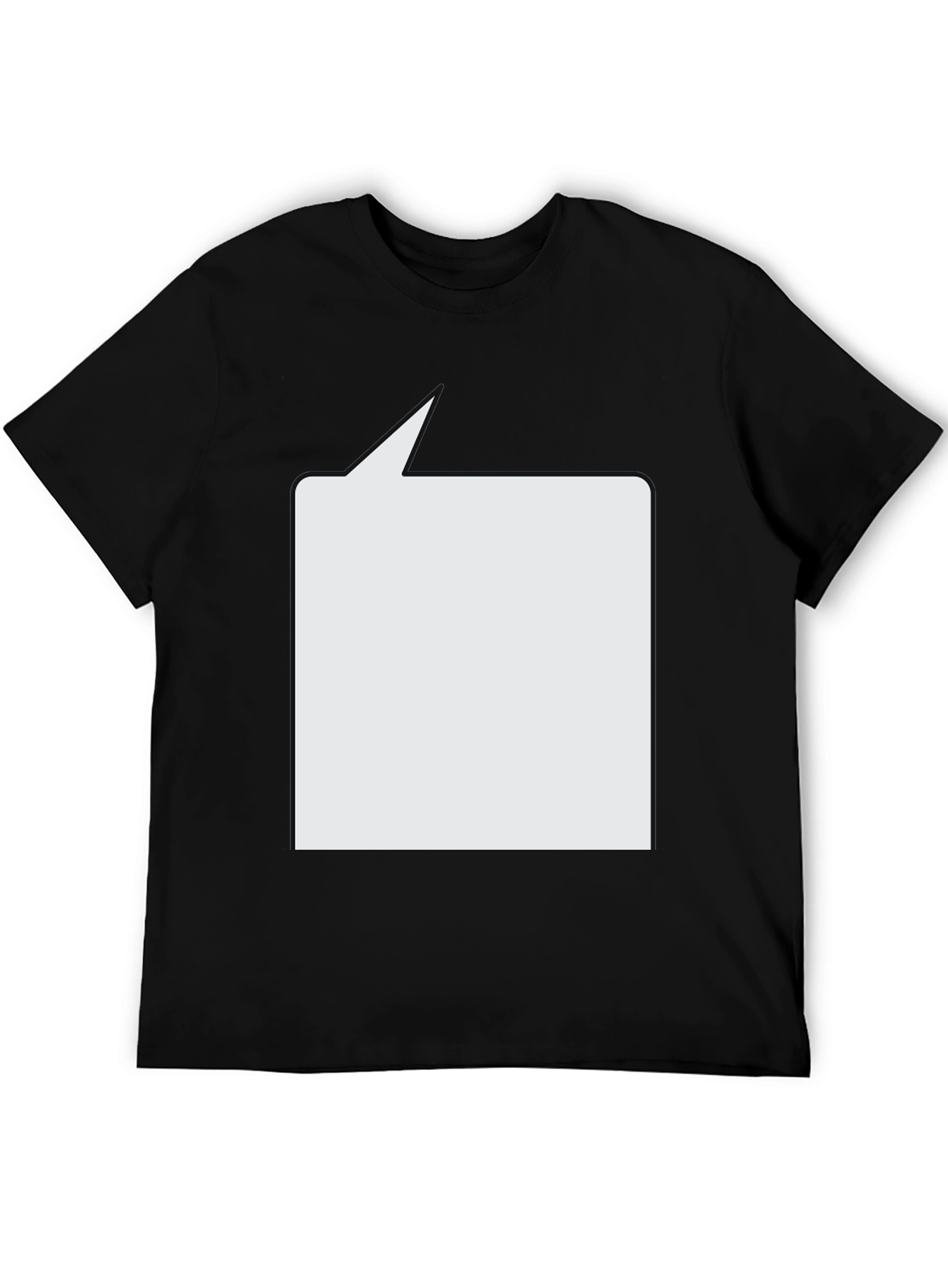 Black T-Shirt with Customizable Speech Bubble