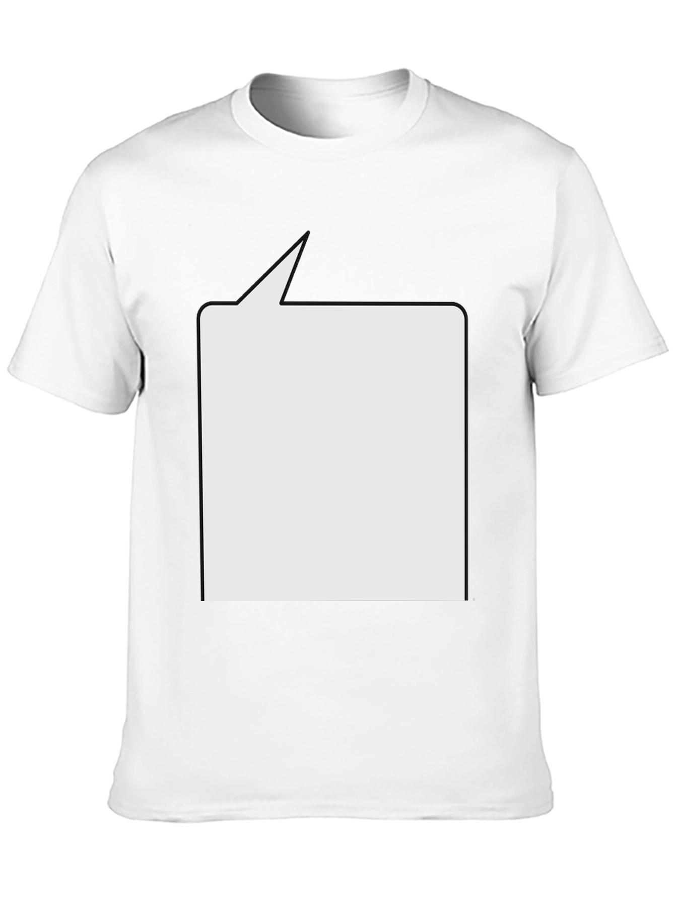 Black T-Shirt with Customizable Speech Bubble