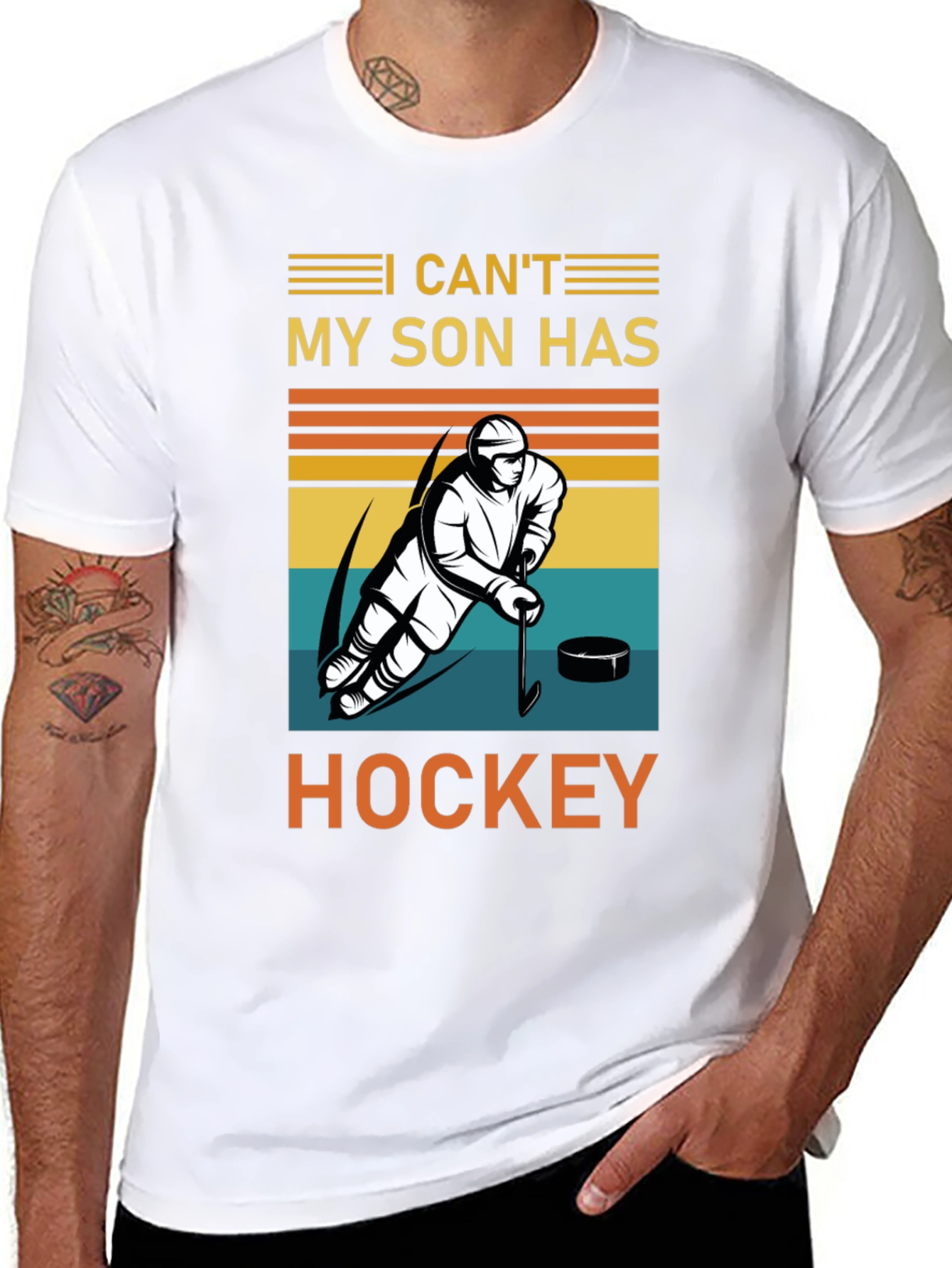 I Cant My Son Has Hockey T-Shirt