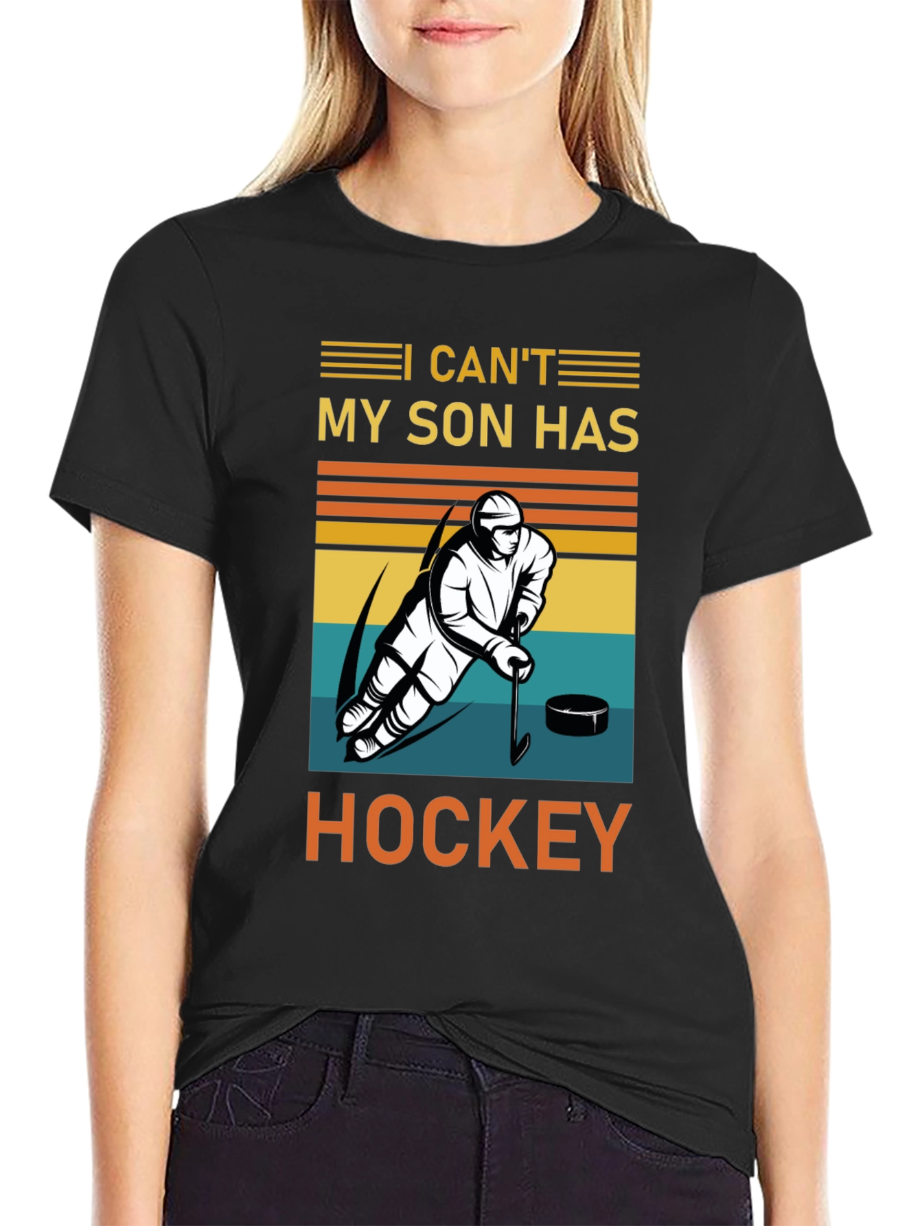 I Cant My Son Has Hockey T-Shirt