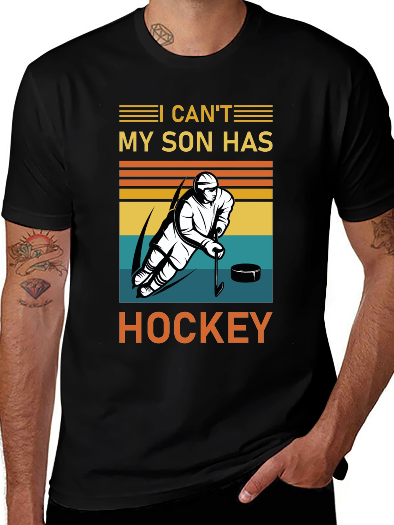 I Cant My Son Has Hockey T-Shirt