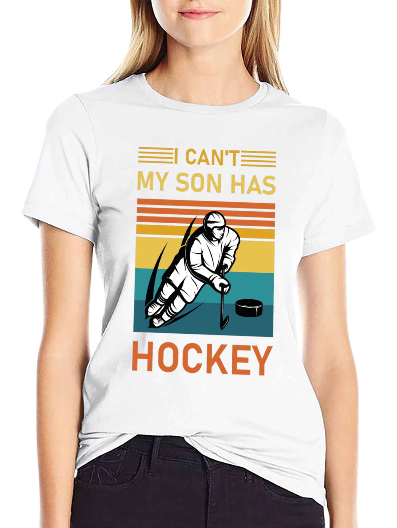 I Cant My Son Has Hockey T-Shirt