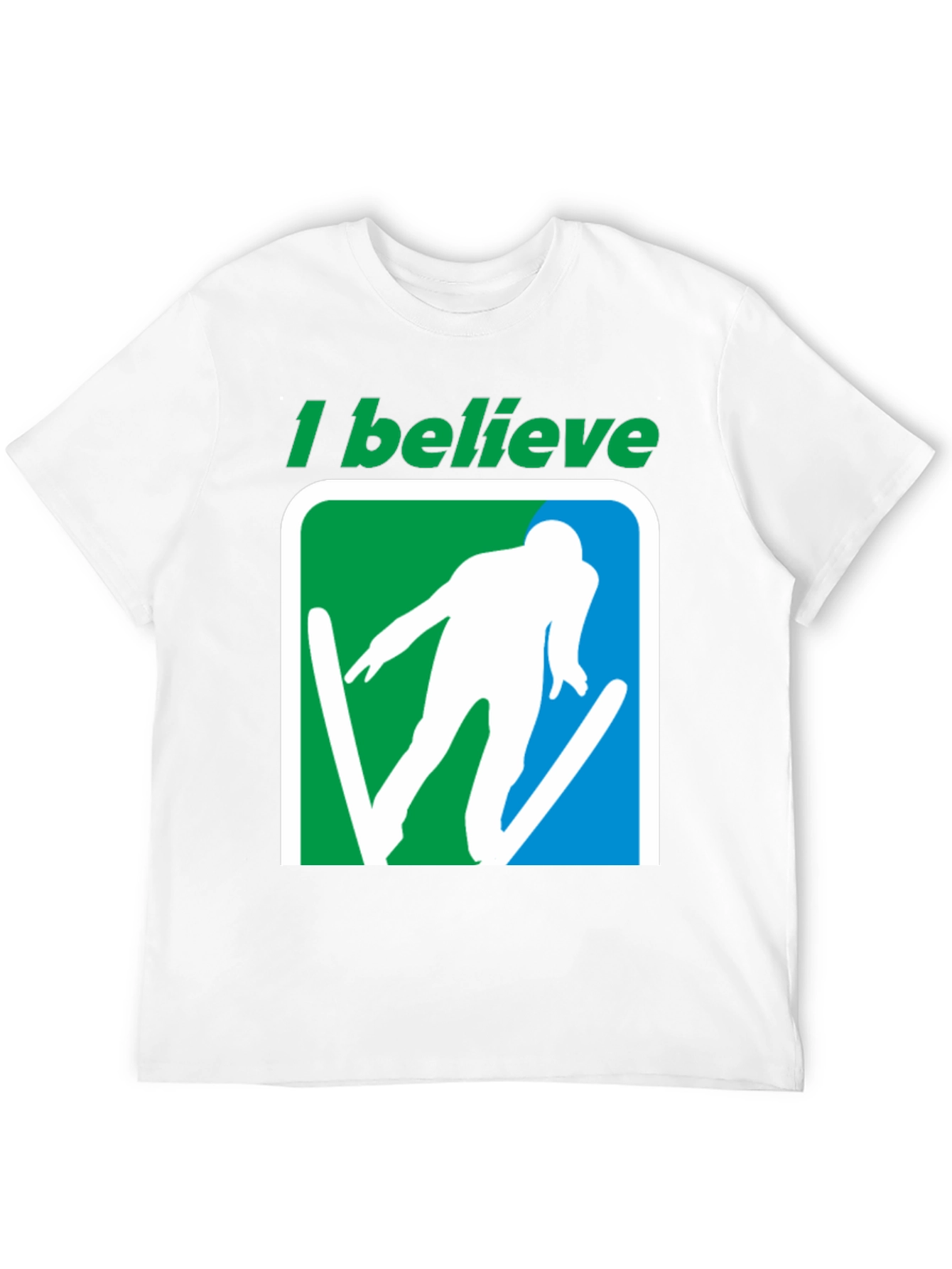I Believe Skier Graphic T-Shirt