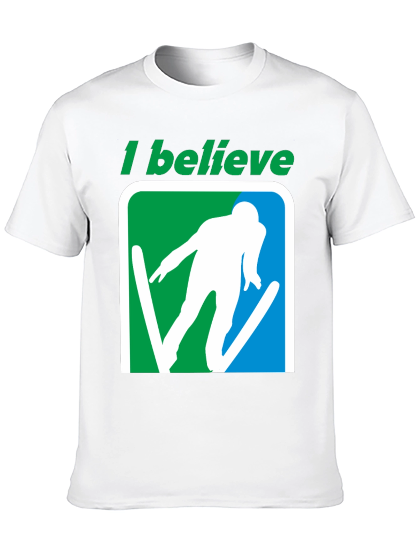 I Believe Skier Graphic T-Shirt