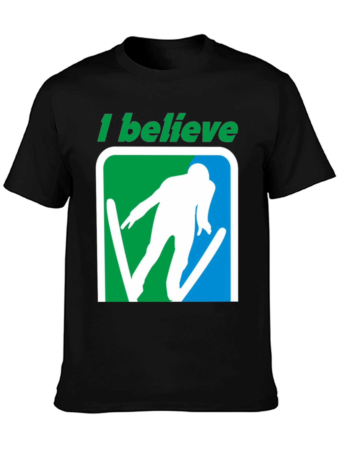 I Believe Skier Graphic T-Shirt