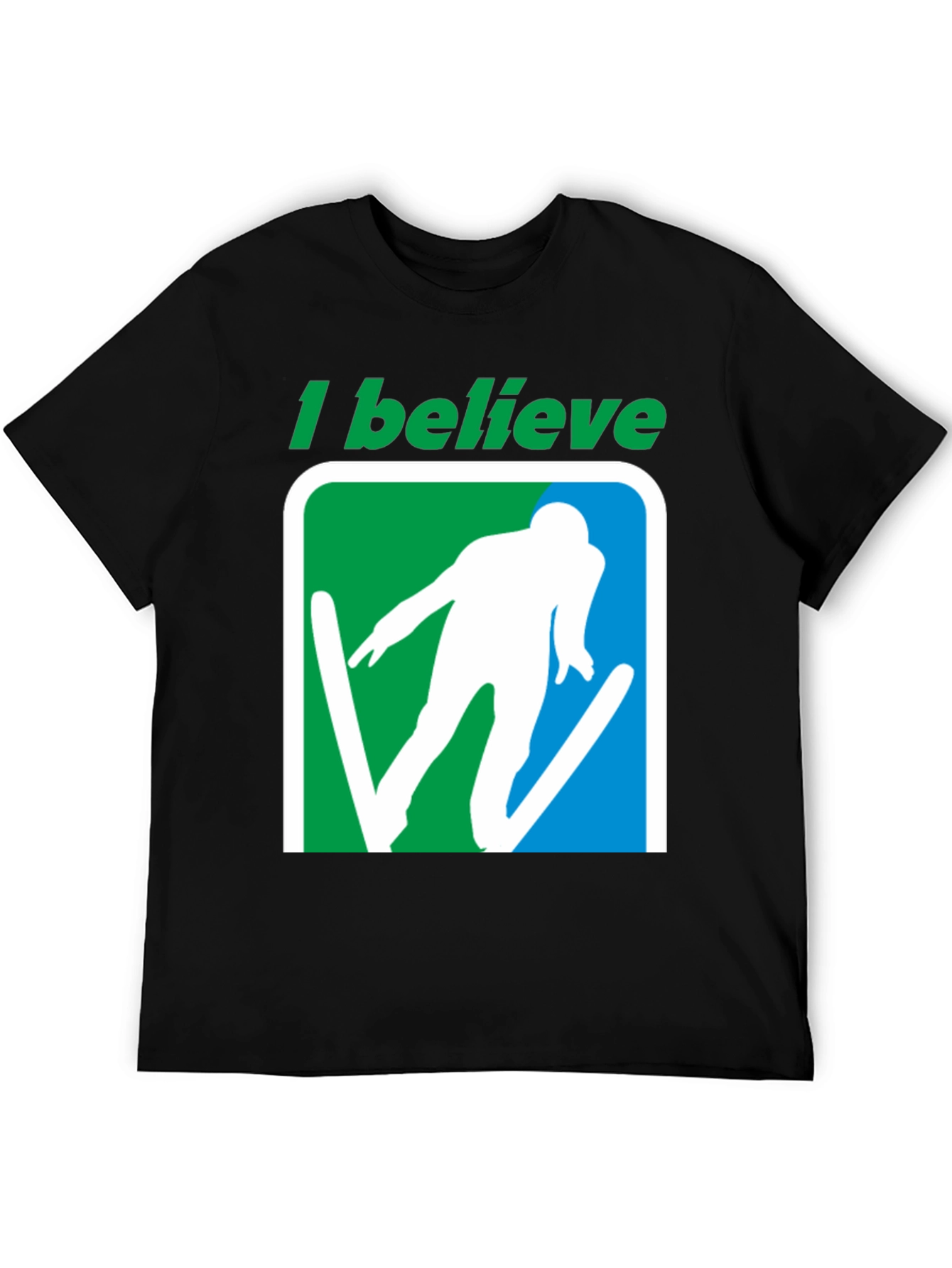 I Believe Skier Graphic T-Shirt