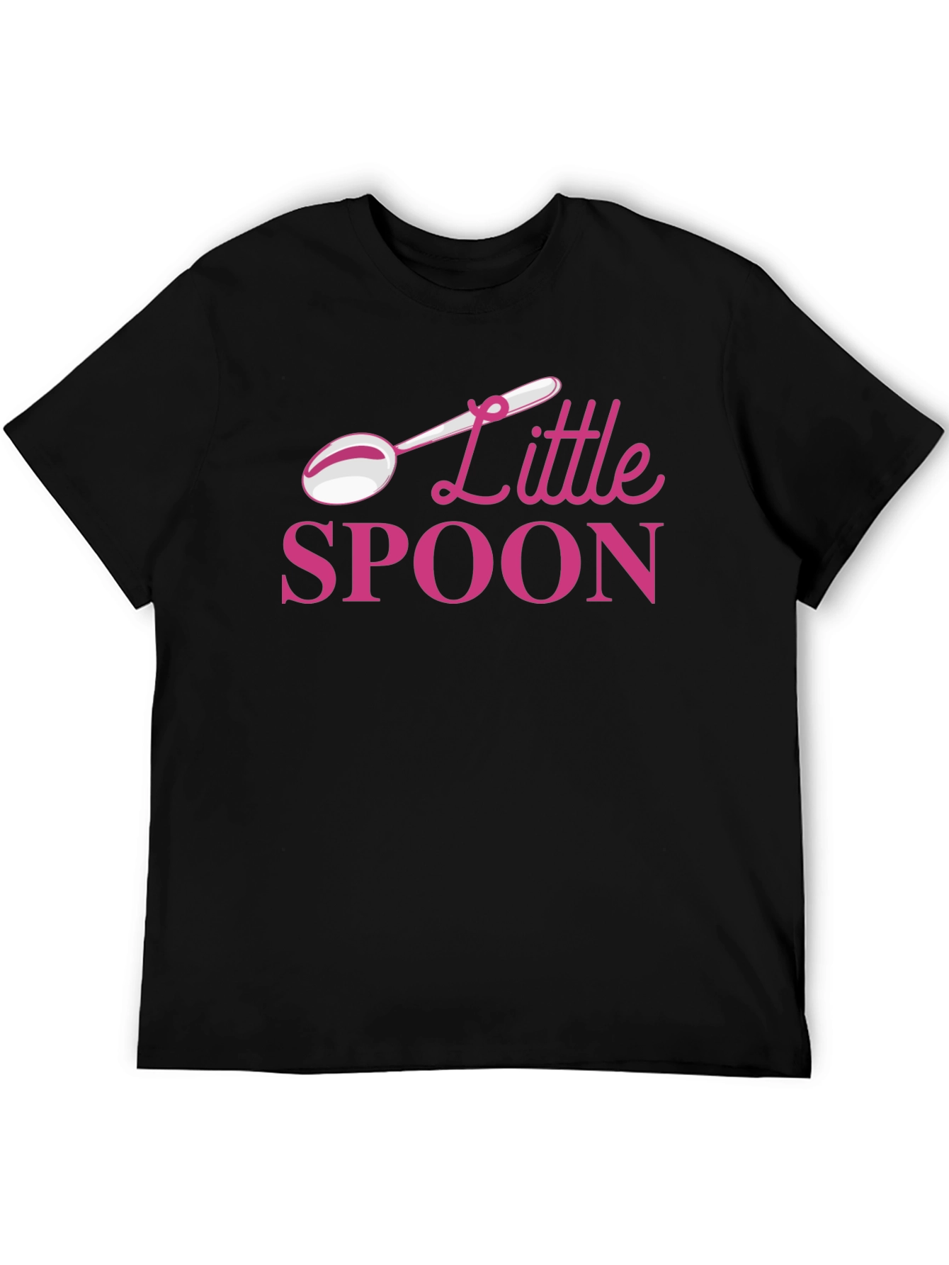 Little Spoon Black T-Shirt - Fun Couple Apparel