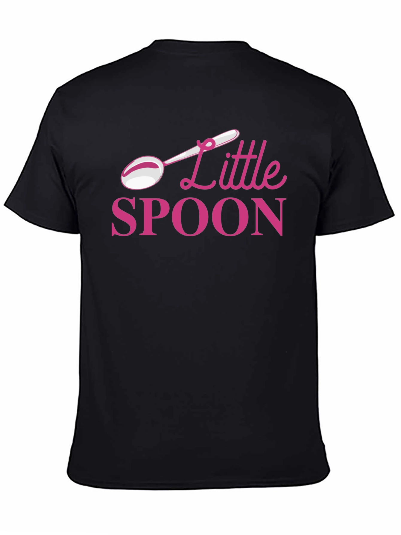 Little Spoon Black T-Shirt - Fun Couple Apparel