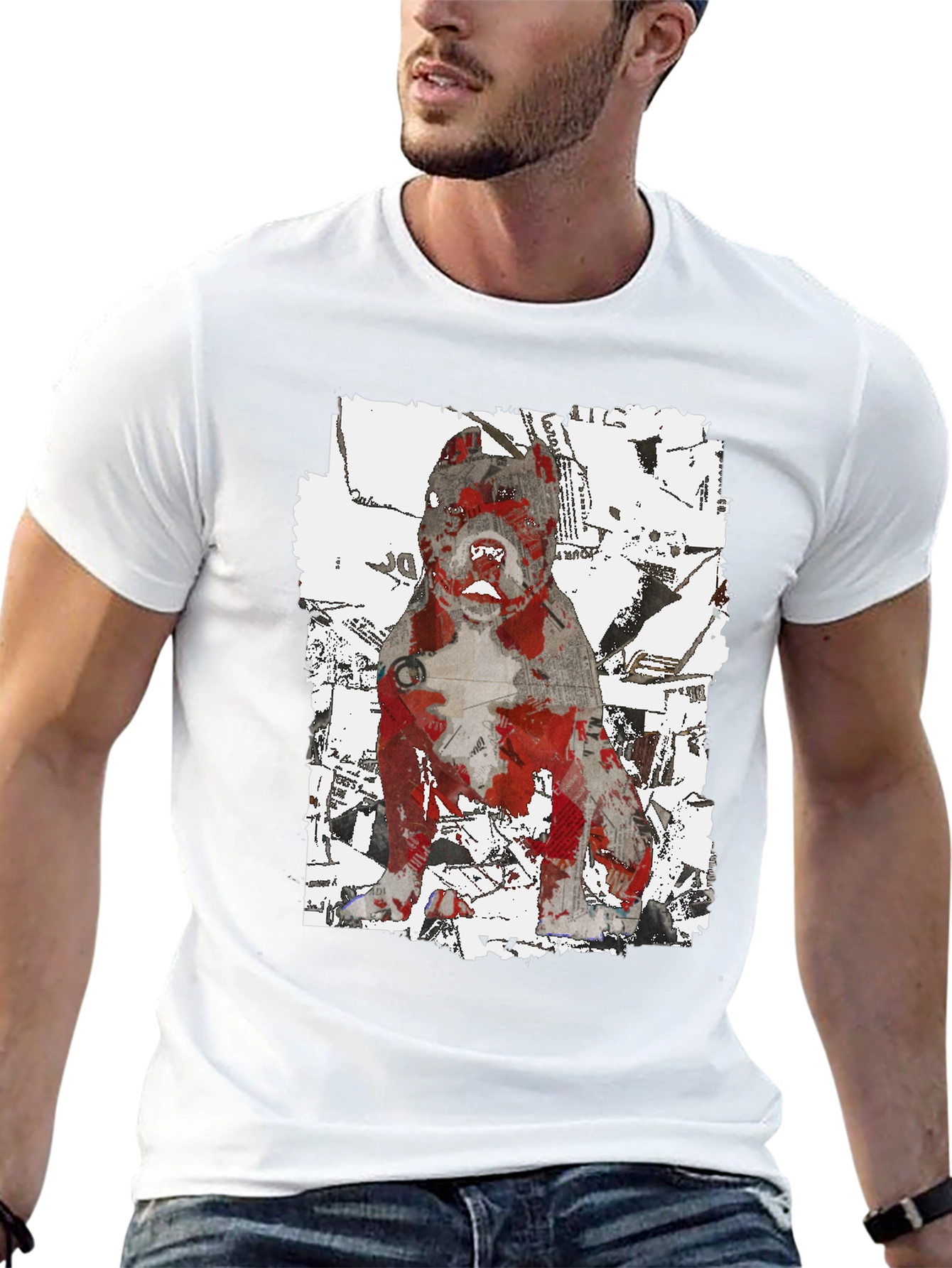 Graphic Dog T-Shirt - Streetwear Style