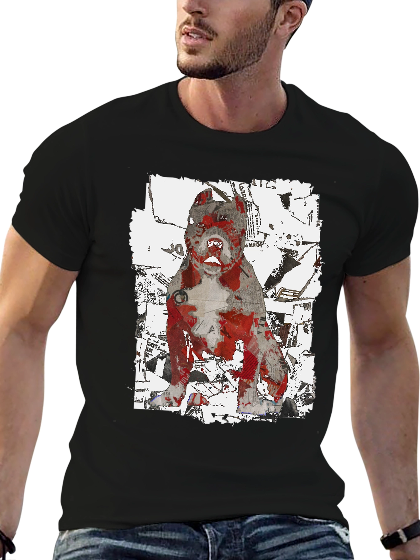 Graphic Dog T-Shirt - Streetwear Style